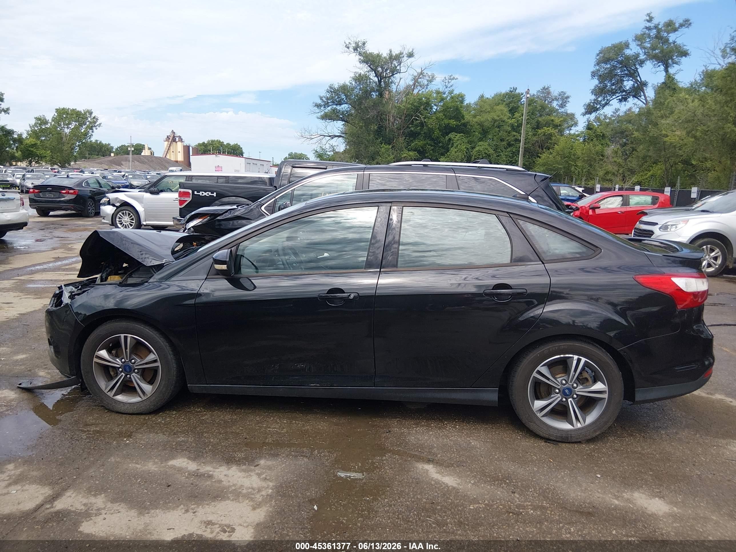 2014 Ford Focus Se Black vin: 1FADP3F22EL449697