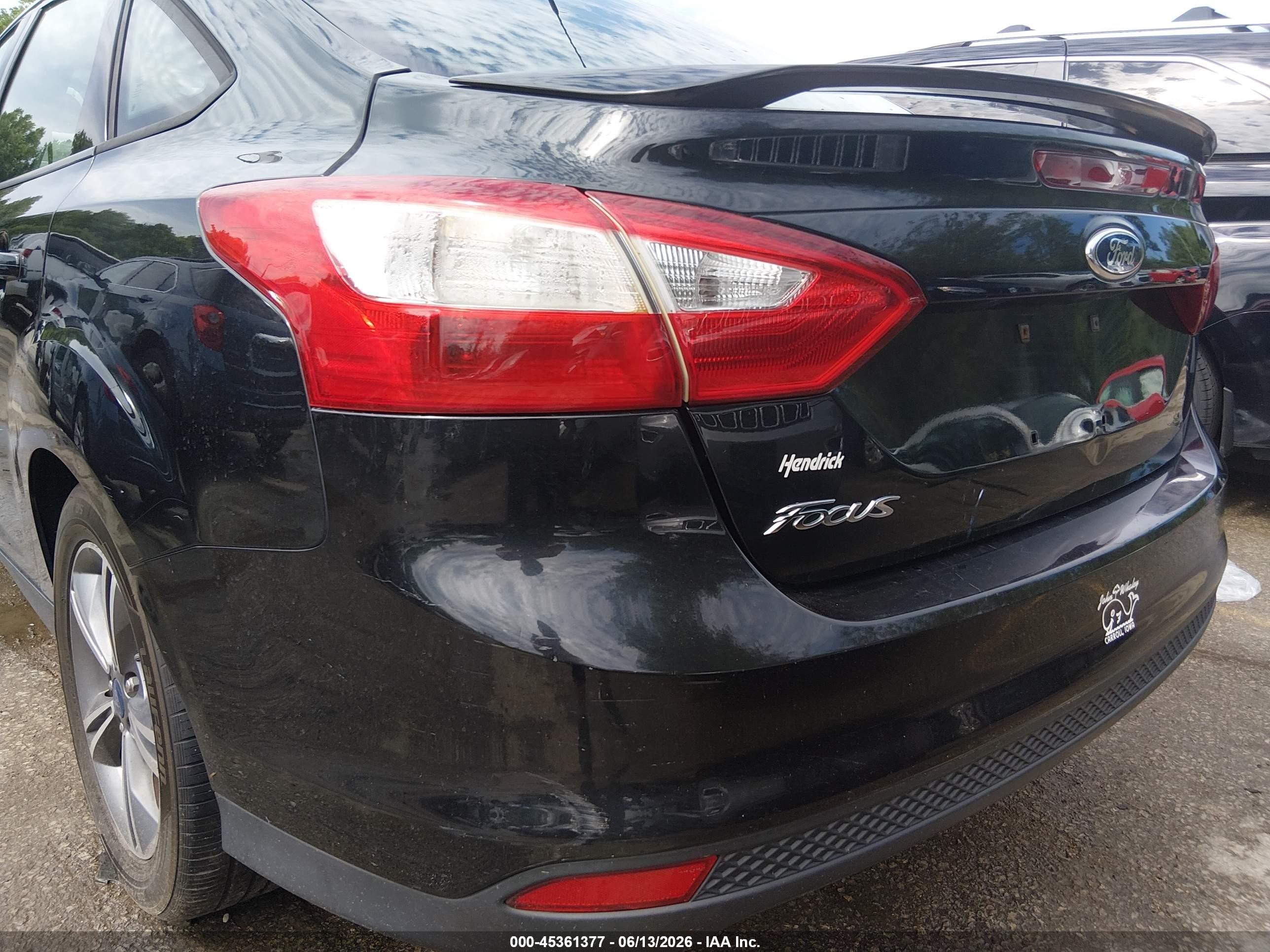 2014 Ford Focus Se Black vin: 1FADP3F22EL449697