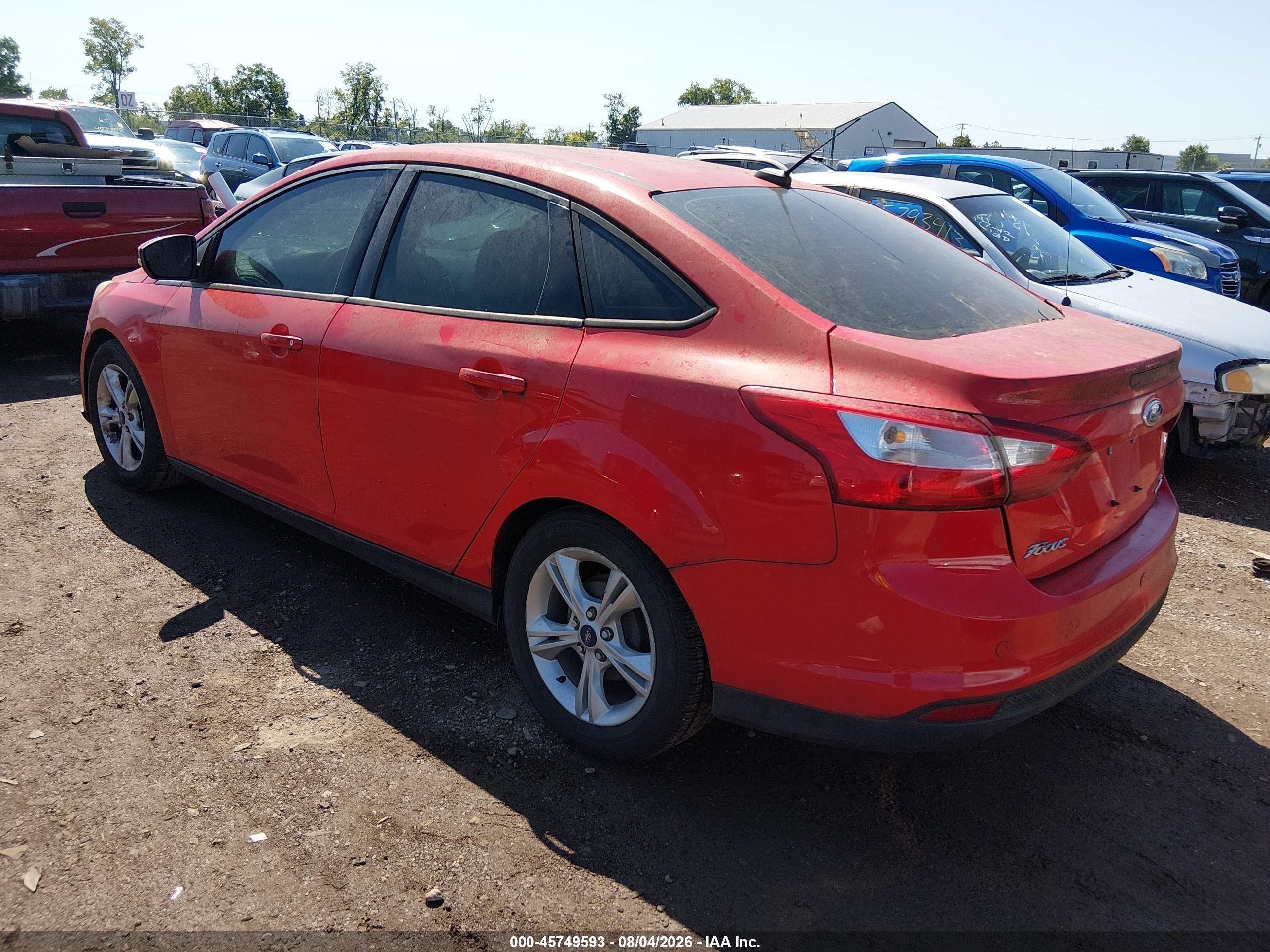 2014 Ford Focus Se Red vin: 1FADP3F22EL450171