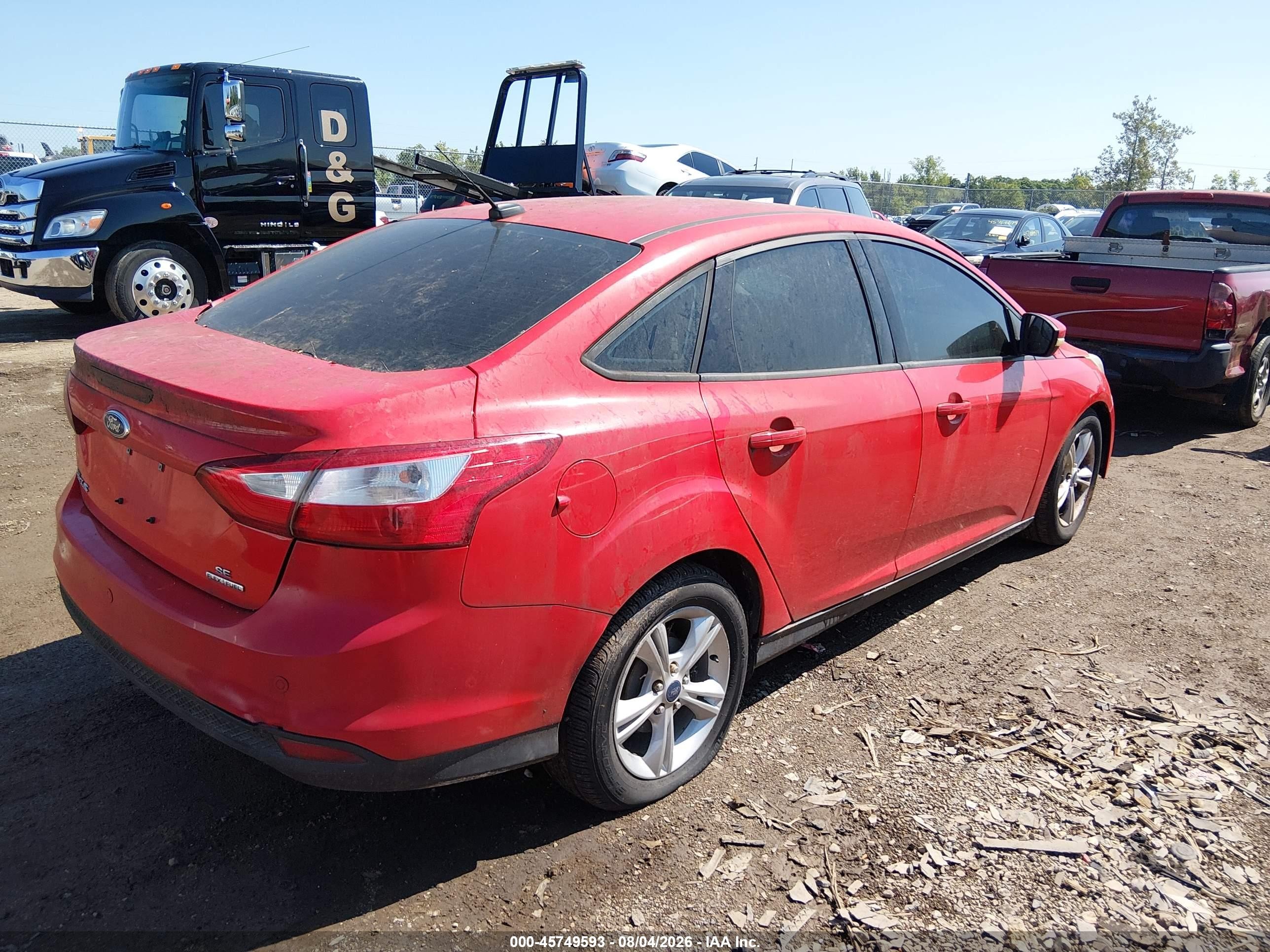 2014 Ford Focus Se Red vin: 1FADP3F22EL450171