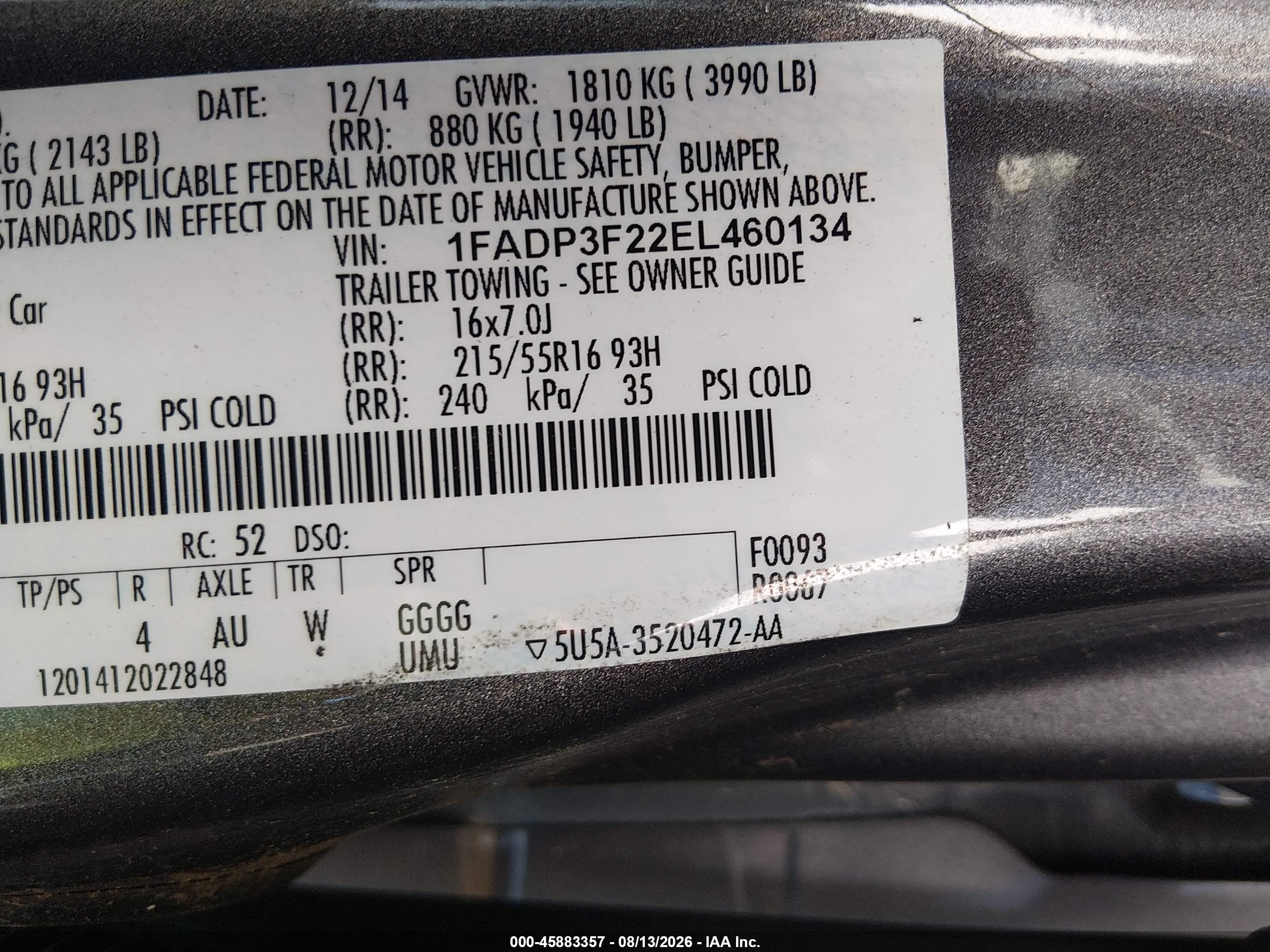 2014 Ford Focus Se Серый vin: 1FADP3F22EL460134