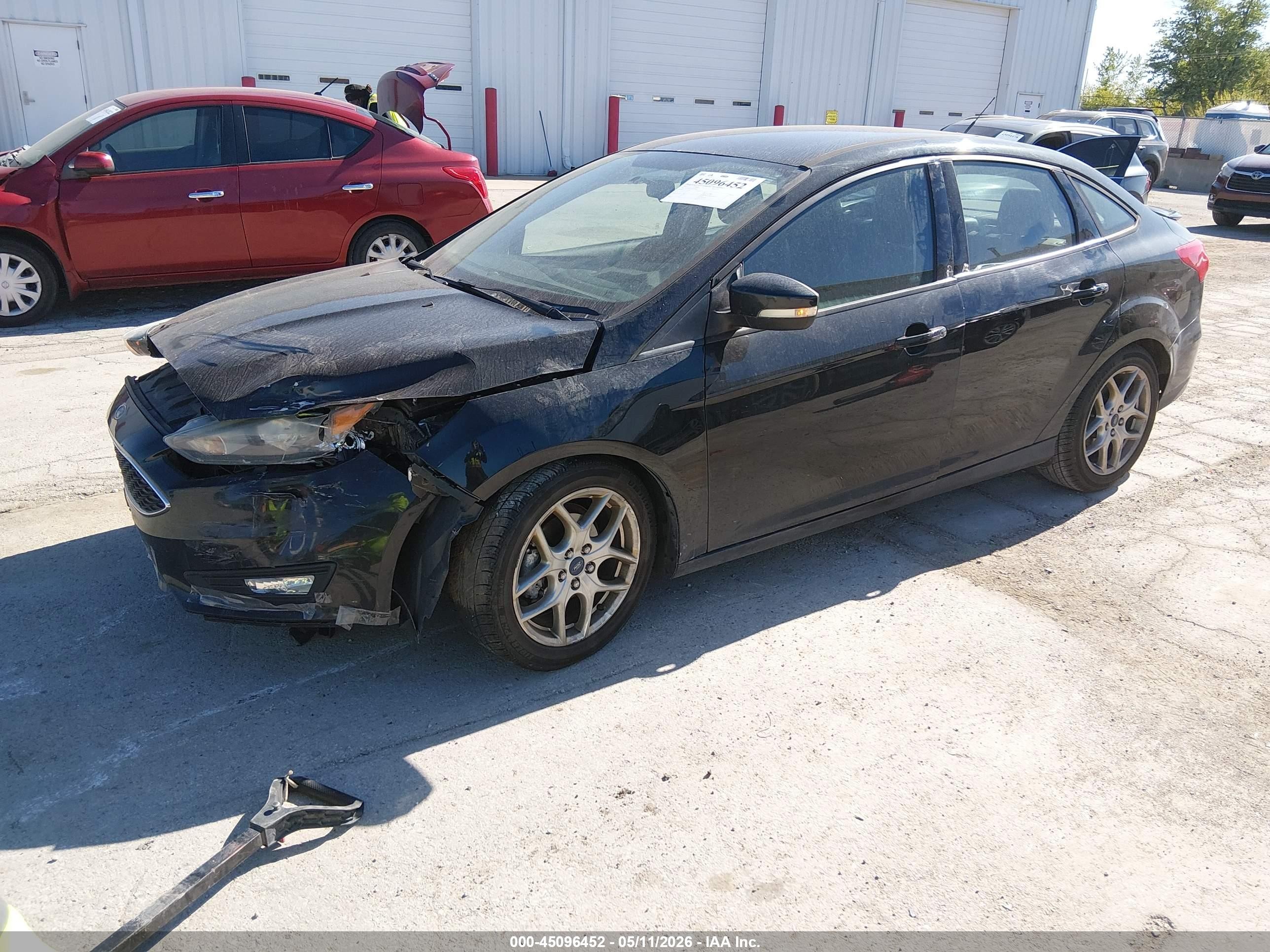 2015 Ford Focus Se Black vin: 1FADP3F22FL200804