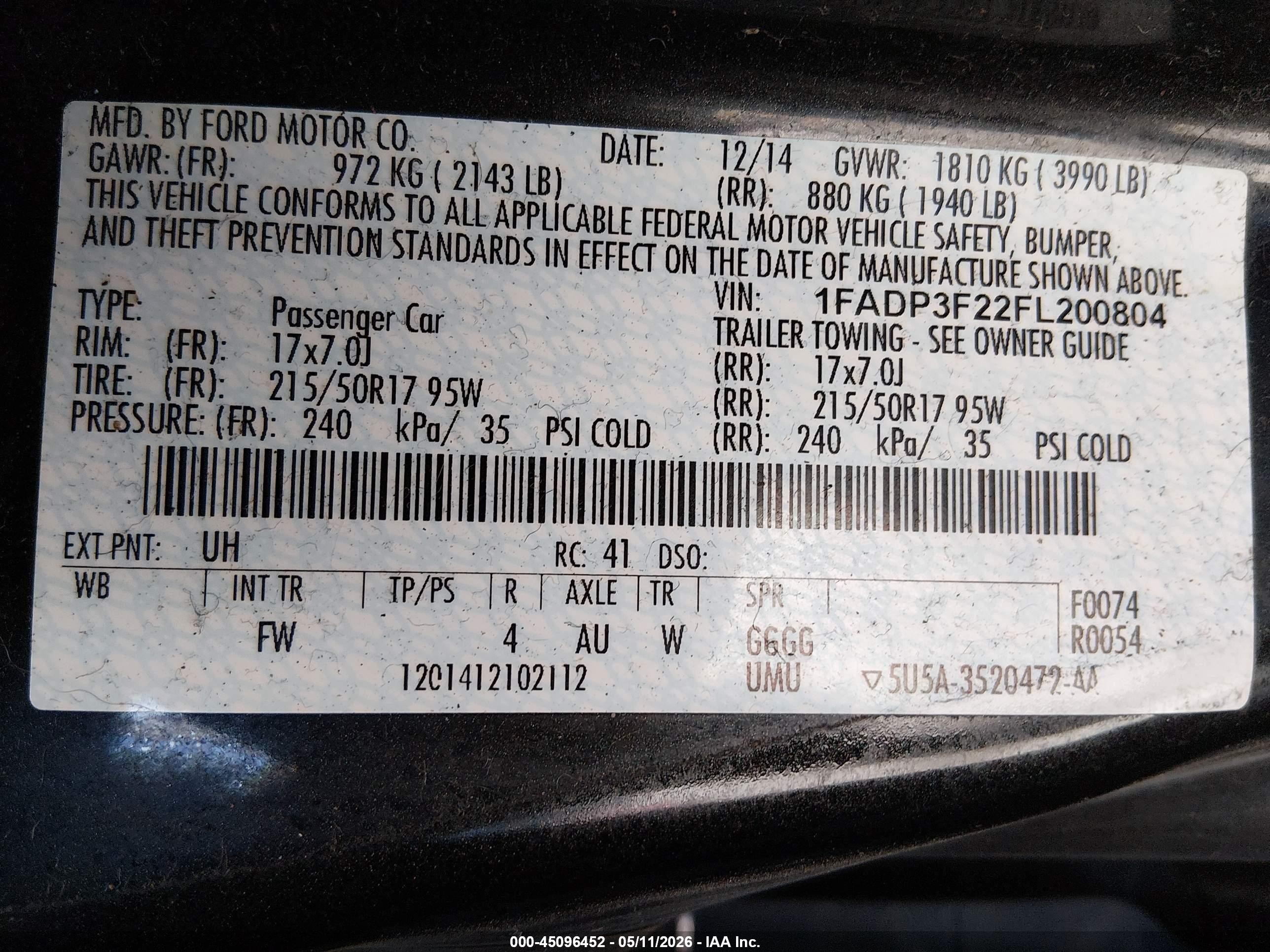 2015 Ford Focus Se Black vin: 1FADP3F22FL200804