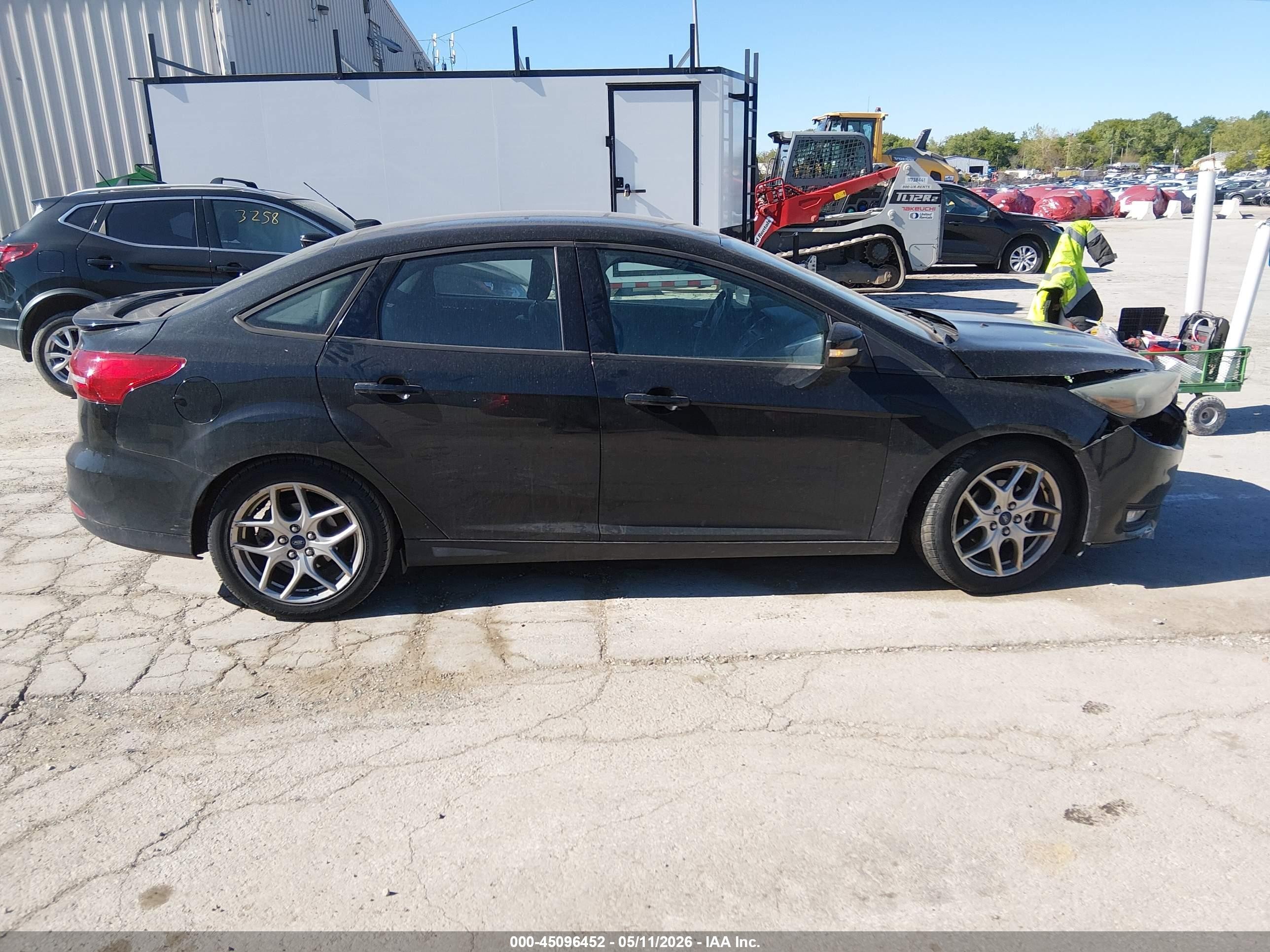 2015 Ford Focus Se Black vin: 1FADP3F22FL200804