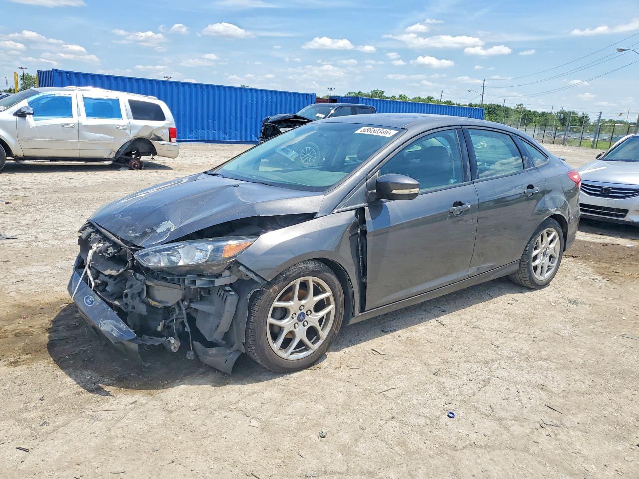 2015 Ford Focus Se Серый vin: 1FADP3F22FL200950