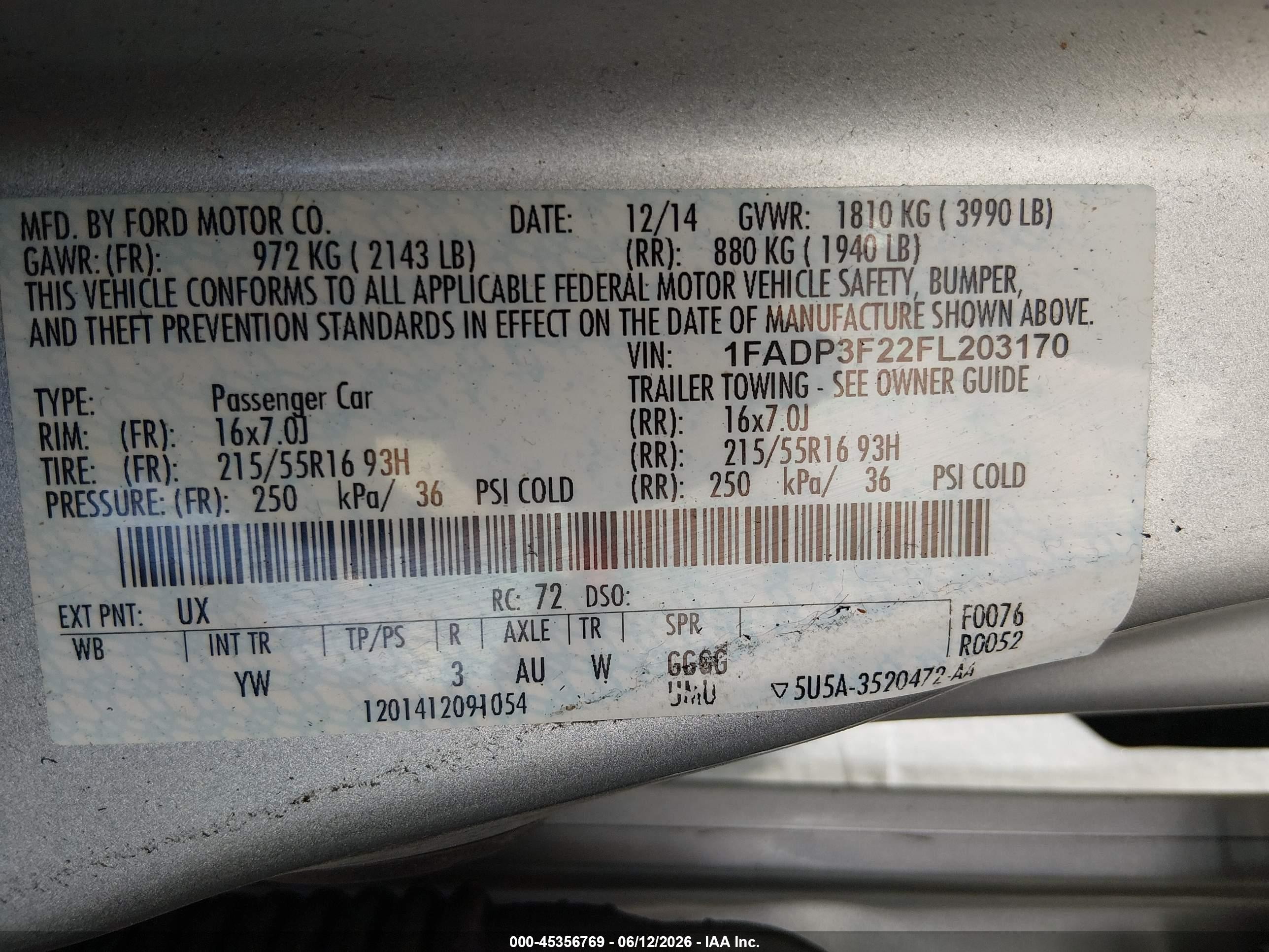 2015 Ford Focus Se Silver vin: 1FADP3F22FL203170