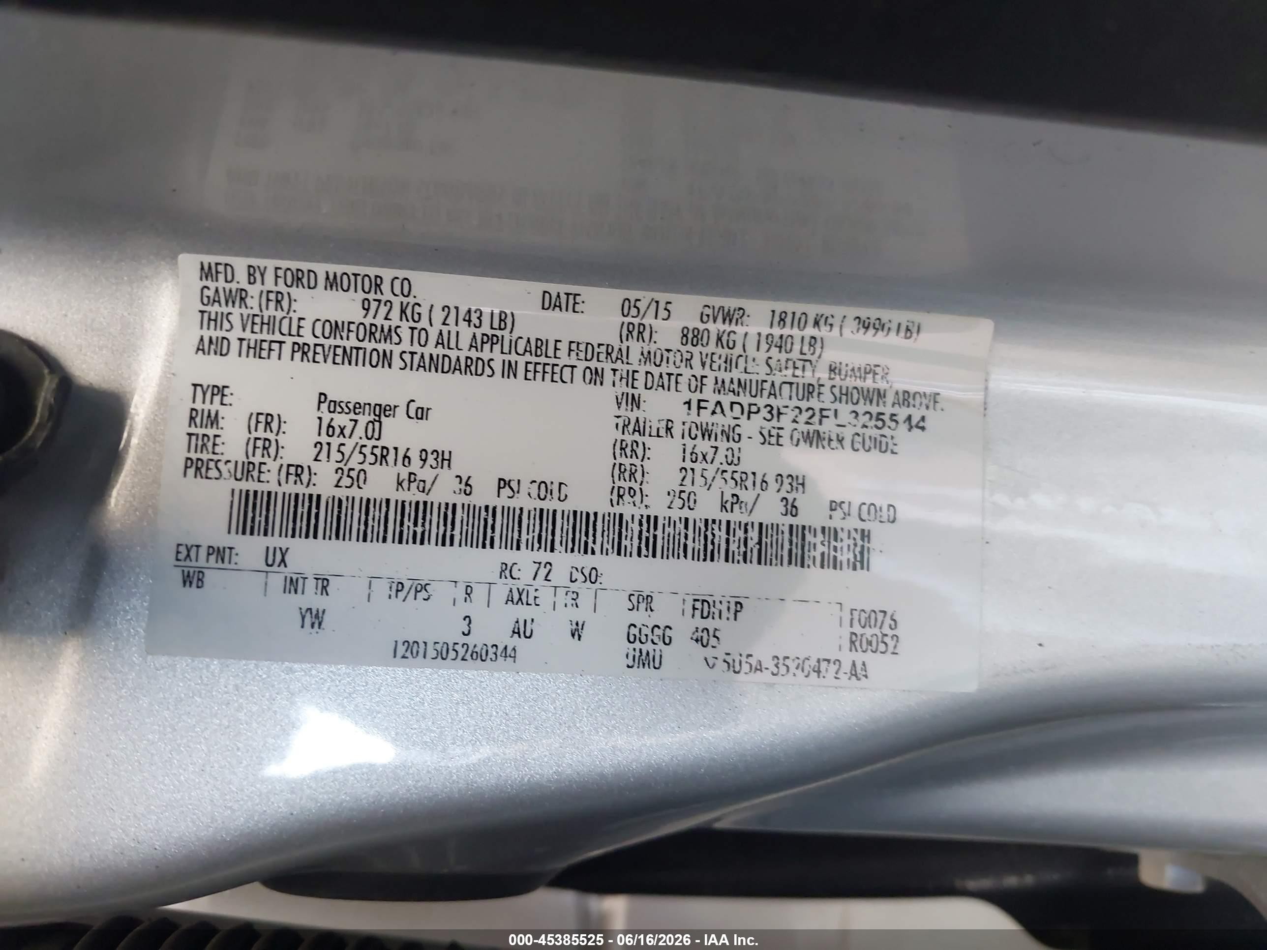 2015 Ford Focus Se Silver vin: 1FADP3F22FL325544