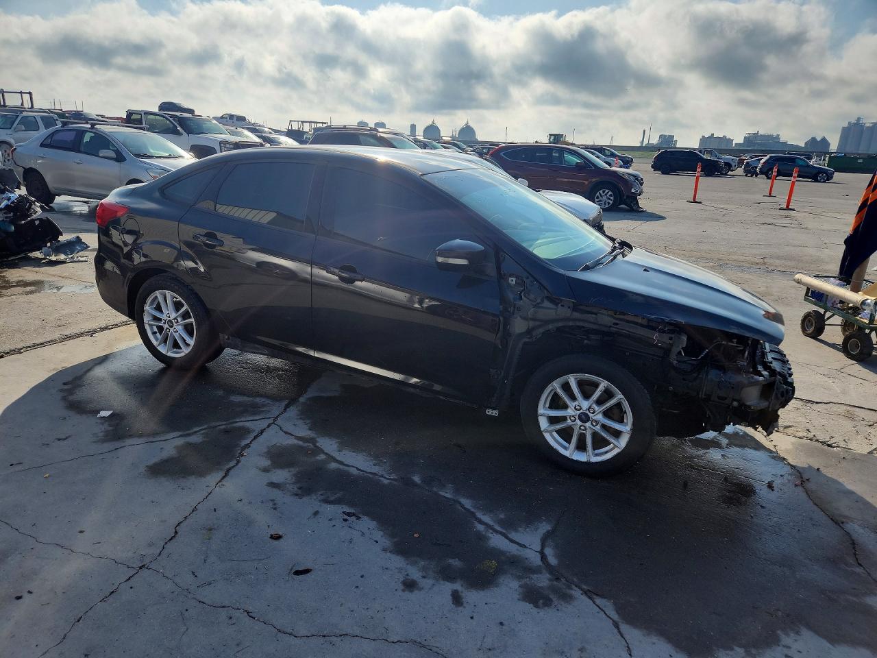 2015 Ford Focus Se Black vin: 1FADP3F22FL340920