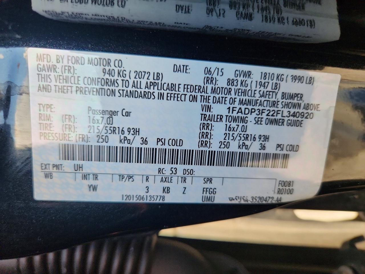 2015 Ford Focus Se Black vin: 1FADP3F22FL340920