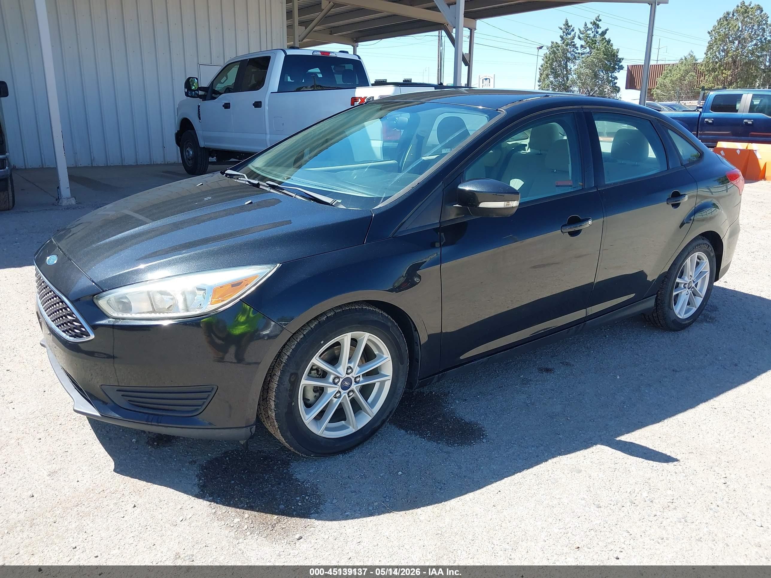 2015 Ford Focus Se Black vin: 1FADP3F22FL349875