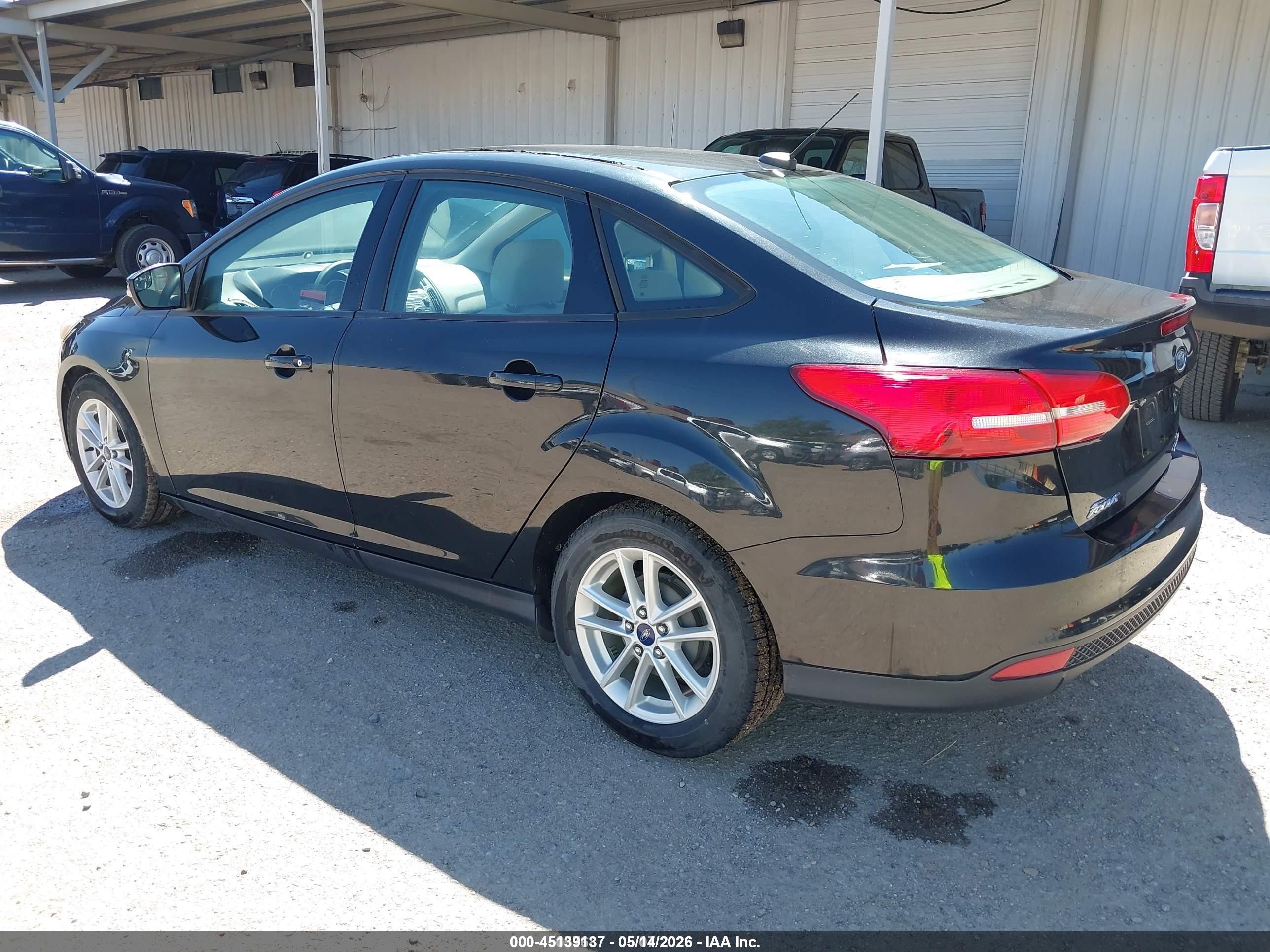 2015 Ford Focus Se Black vin: 1FADP3F22FL349875