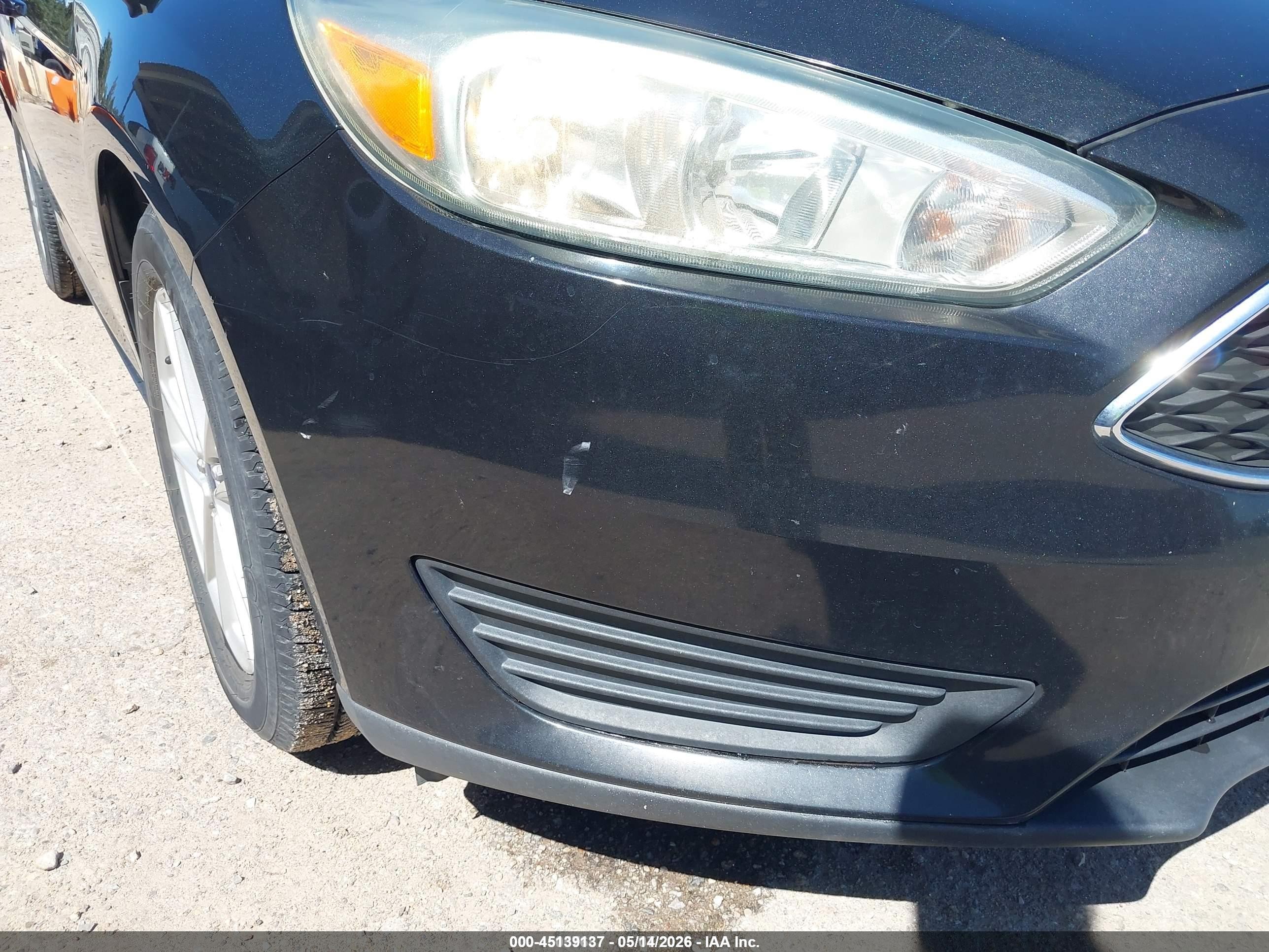 2015 Ford Focus Se Black vin: 1FADP3F22FL349875