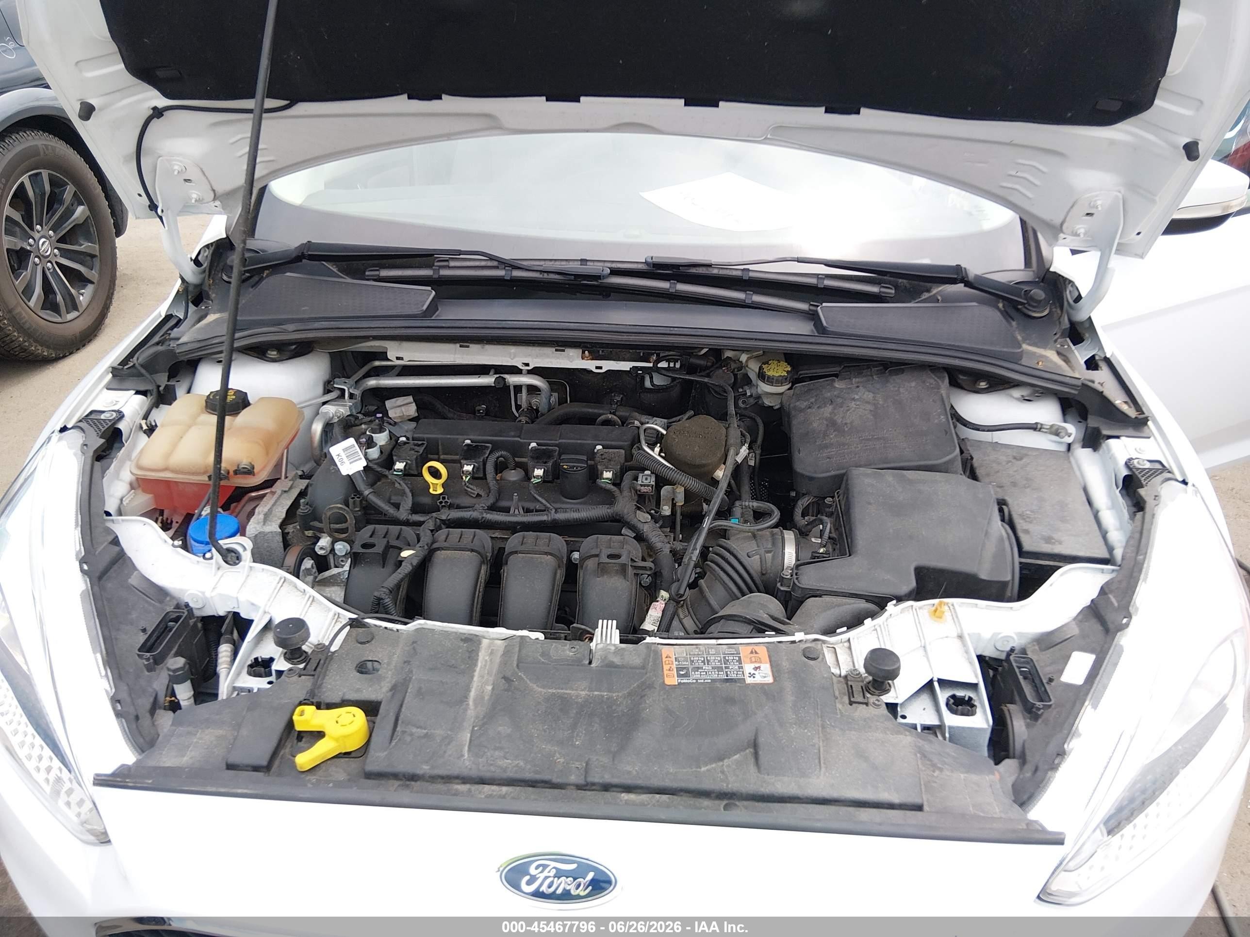 2015 Ford Focus Se White vin: 1FADP3F22FL350007