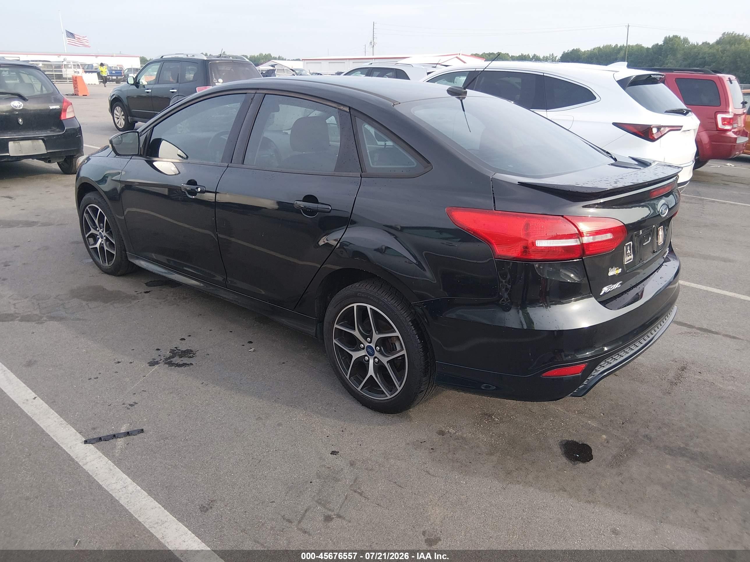 2015 Ford Focus Se Black vin: 1FADP3F22FL360519