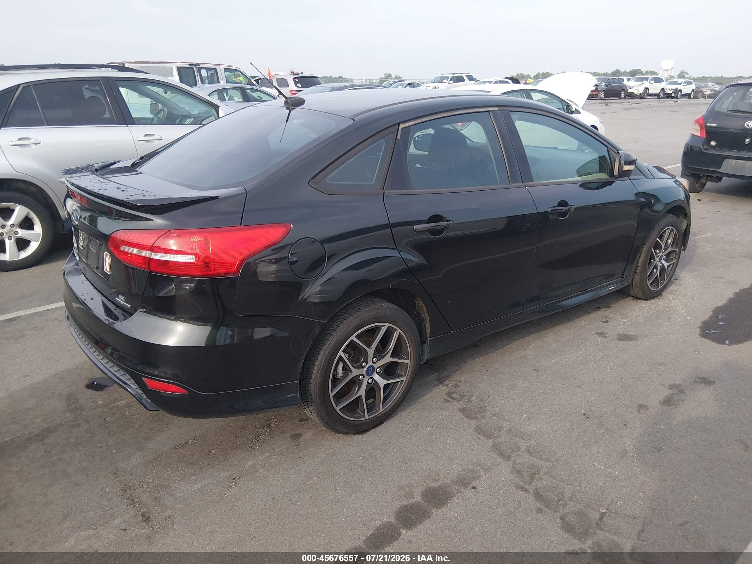 2015 Ford Focus Se Black vin: 1FADP3F22FL360519