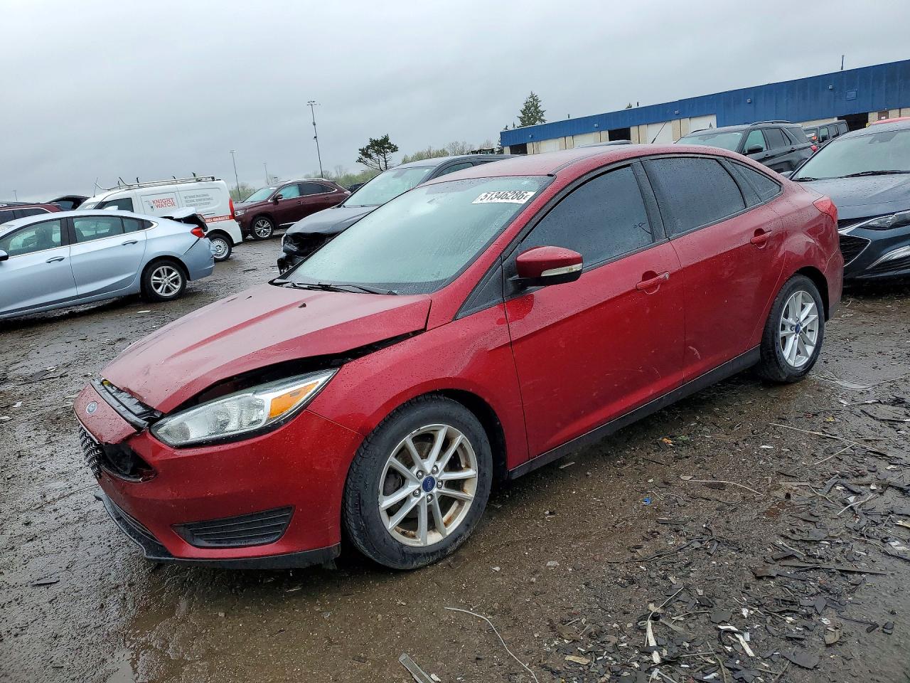 2015 Ford Focus Se Red vin: 1FADP3F22FL360892