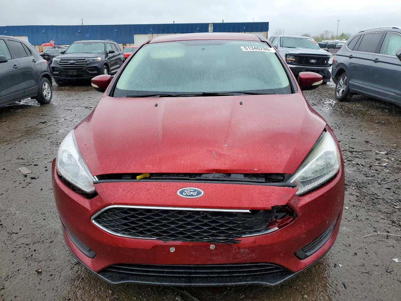 2015 Ford Focus Se Red vin: 1FADP3F22FL360892