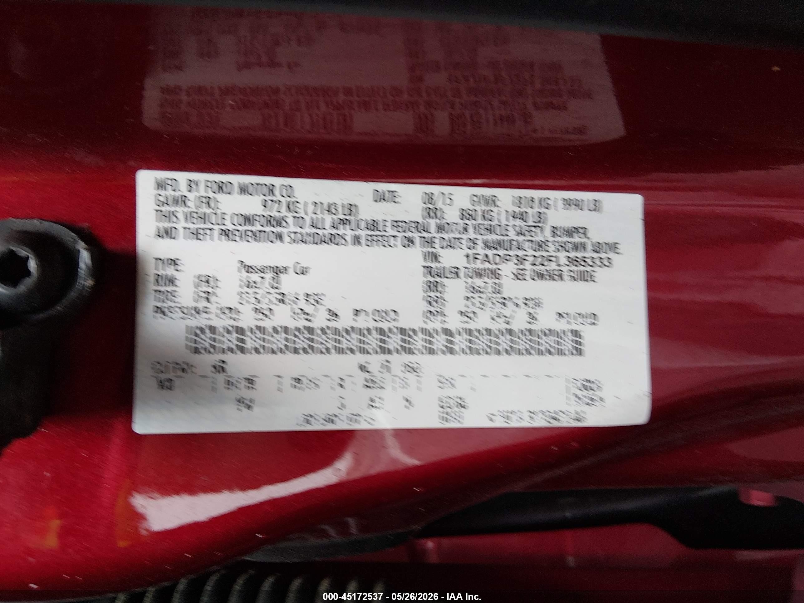 2015 Ford Focus Se Красный vin: 1FADP3F22FL365333
