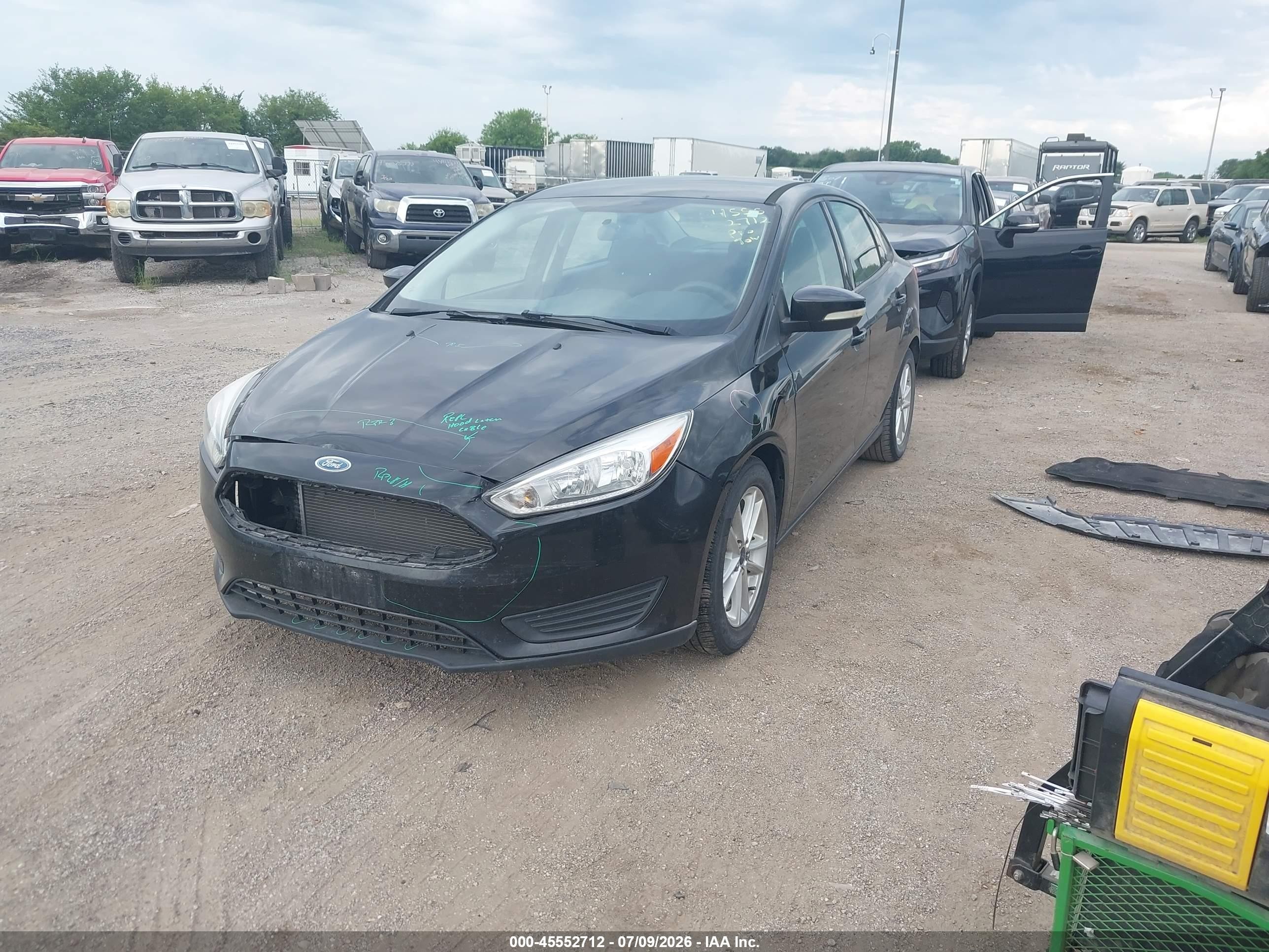 2015 Ford Focus Se Black vin: 1FADP3F22FL368071