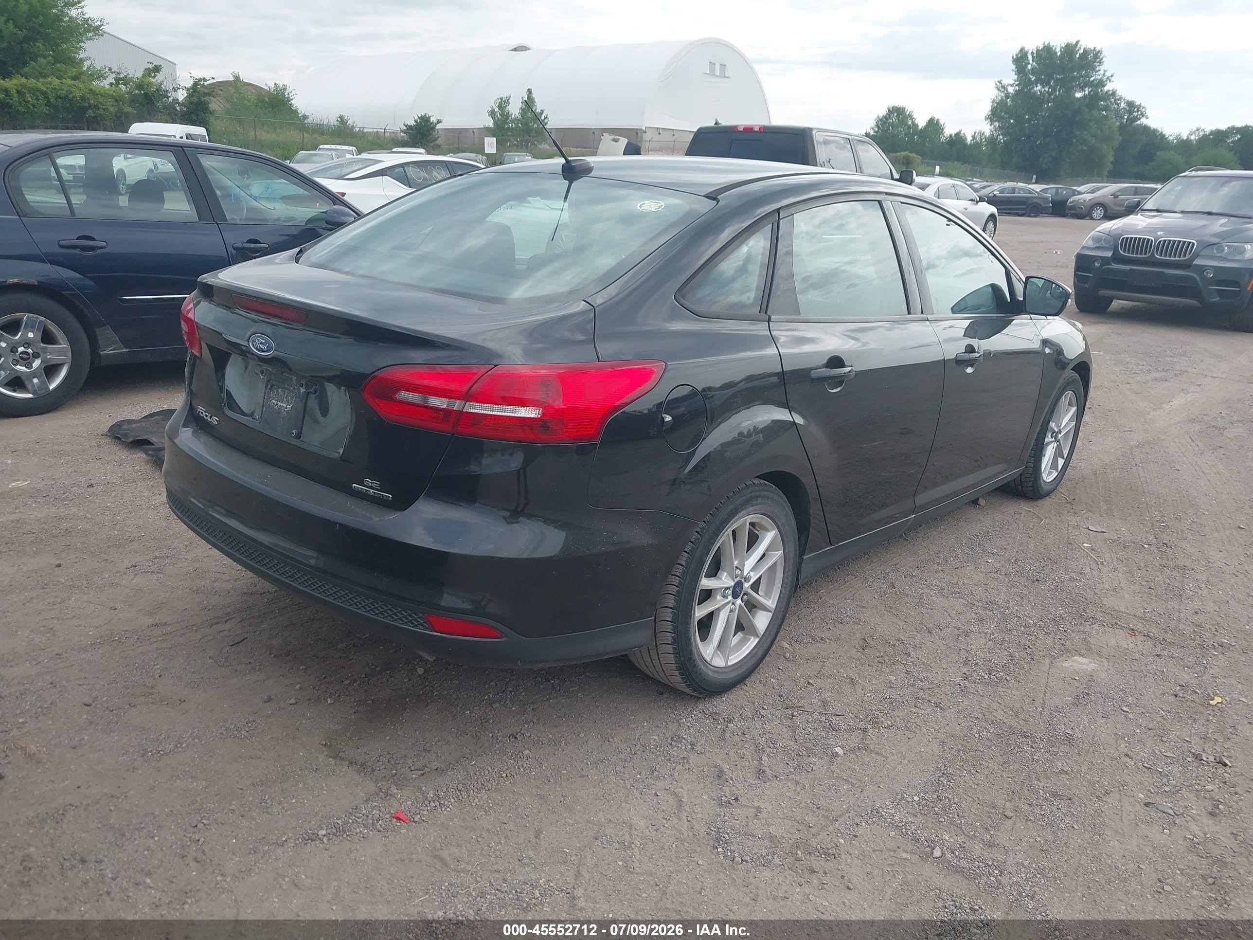 2015 Ford Focus Se Black vin: 1FADP3F22FL368071