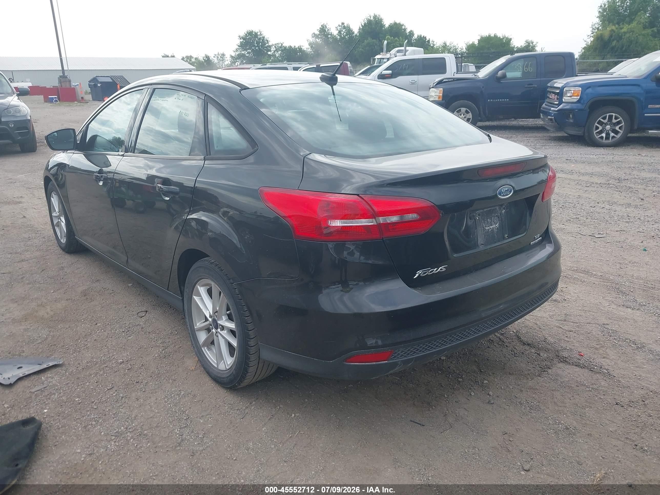 2015 Ford Focus Se Black vin: 1FADP3F22FL368071