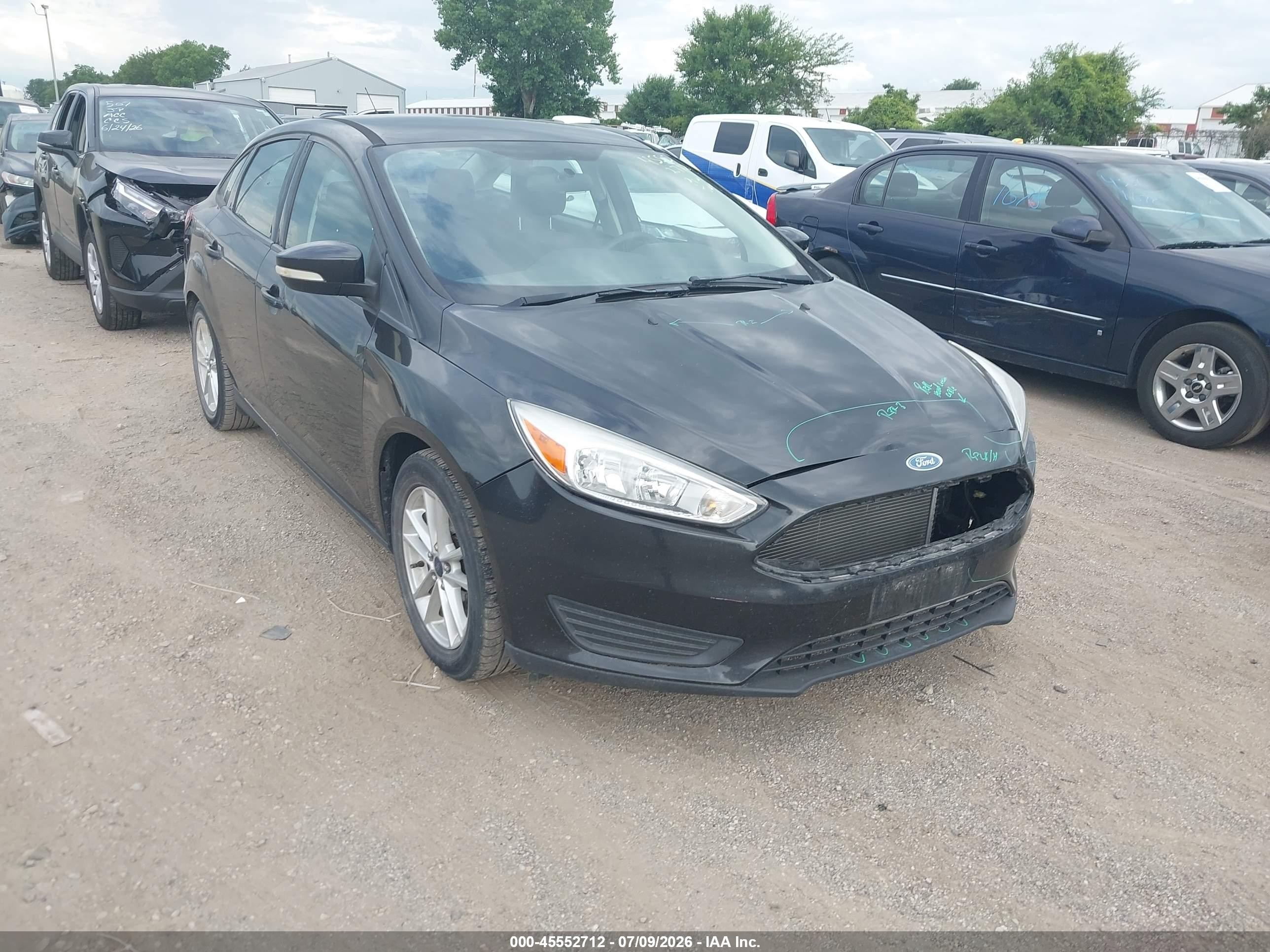 2015 Ford Focus Se Black vin: 1FADP3F22FL368071