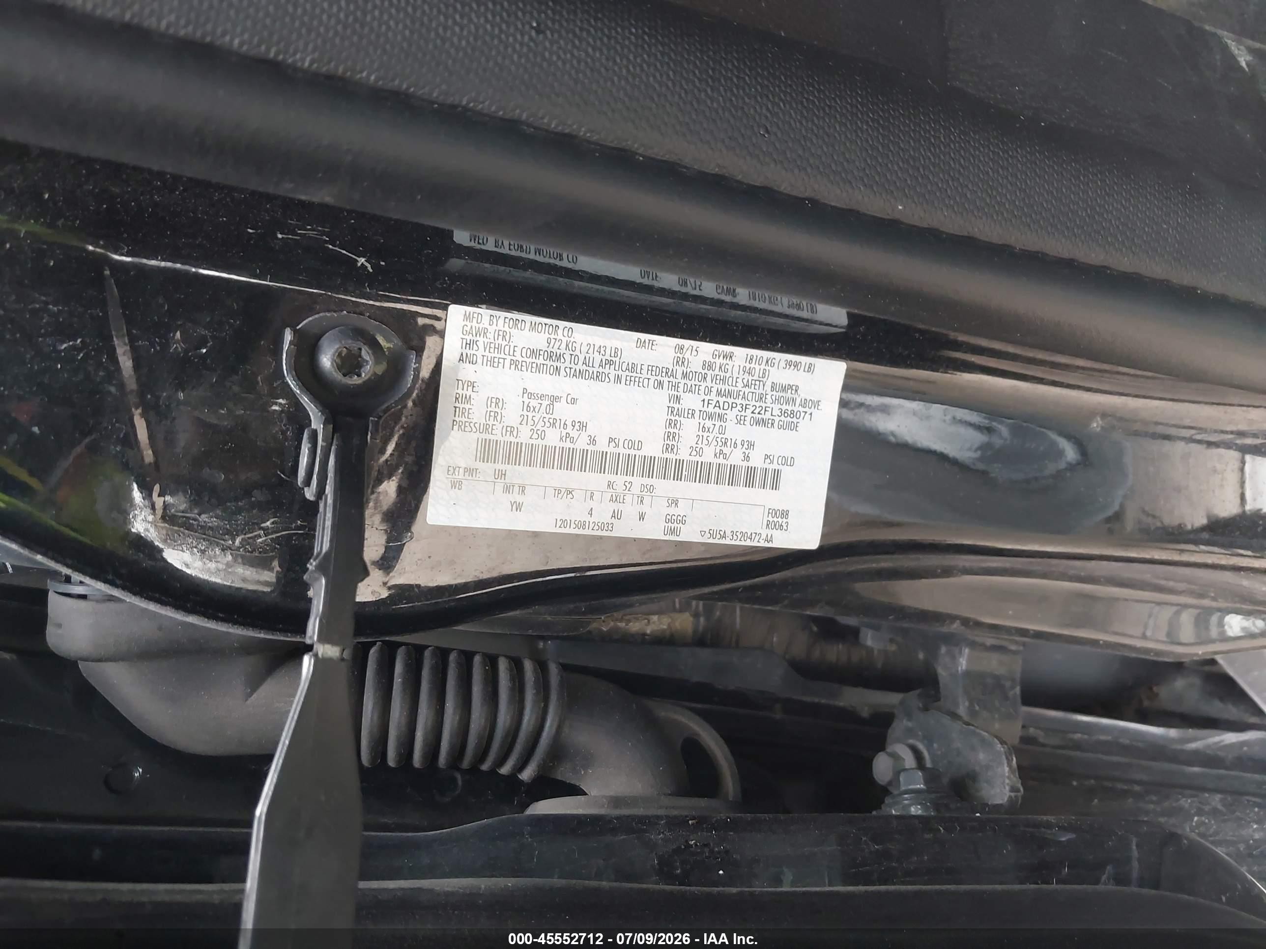 2015 Ford Focus Se Black vin: 1FADP3F22FL368071