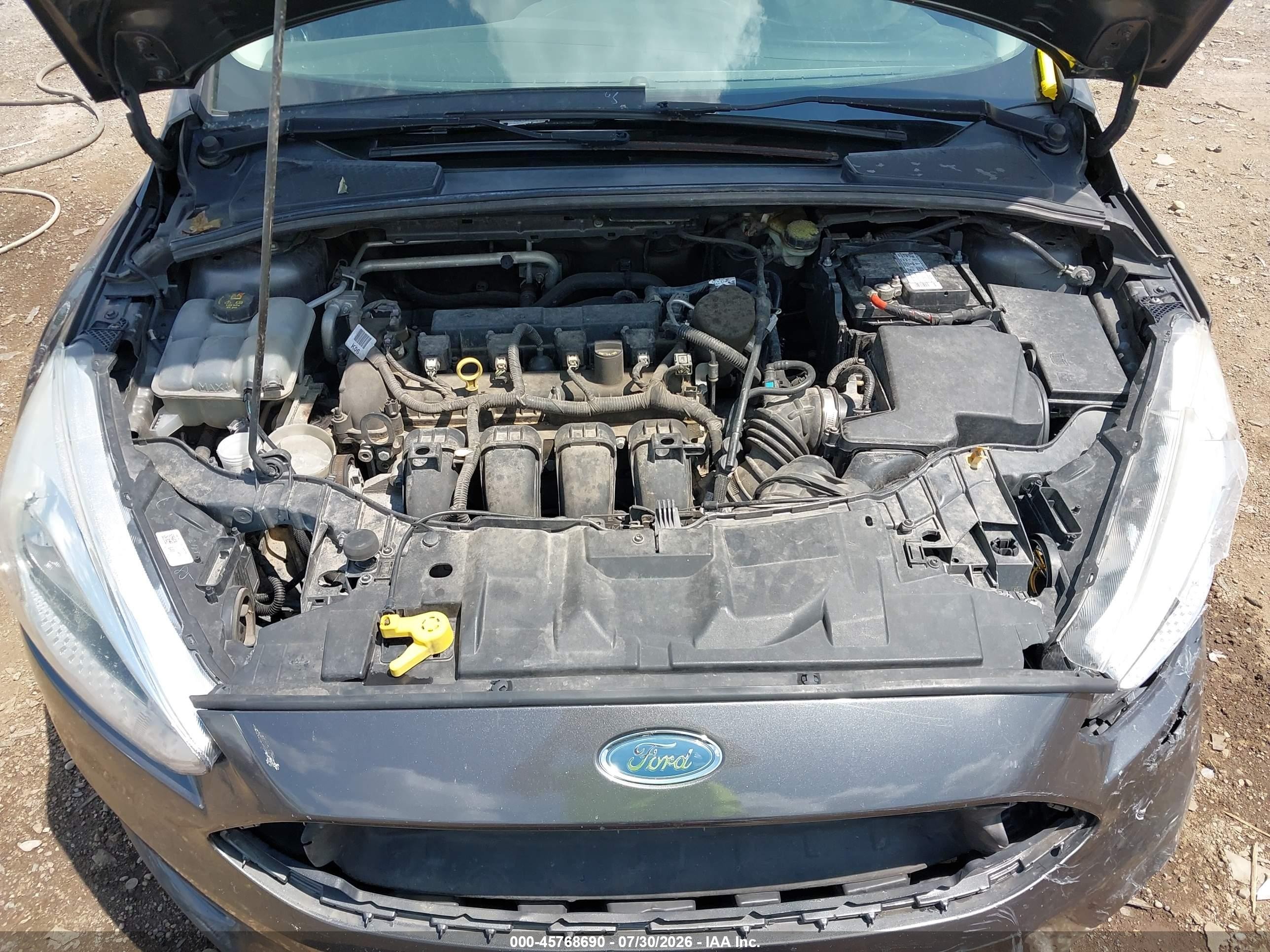 2015 Ford Focus Se Gray vin: 1FADP3F22FL381872