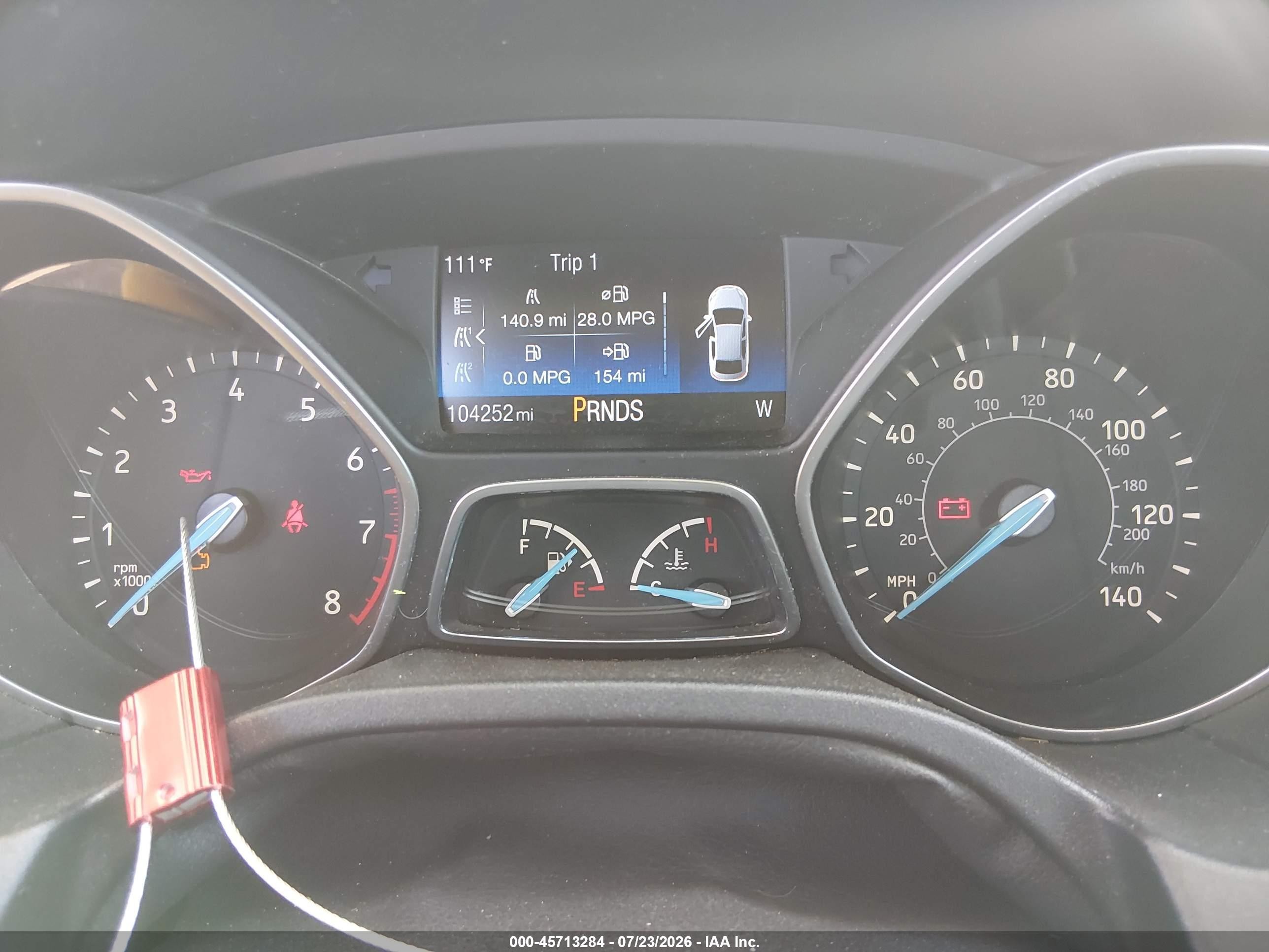 2015 Ford Focus Se White vin: 1FADP3F22FL382603