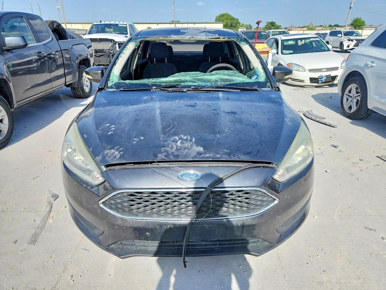 2015 Ford Focus Se Gray vin: 1FADP3F22FL384660