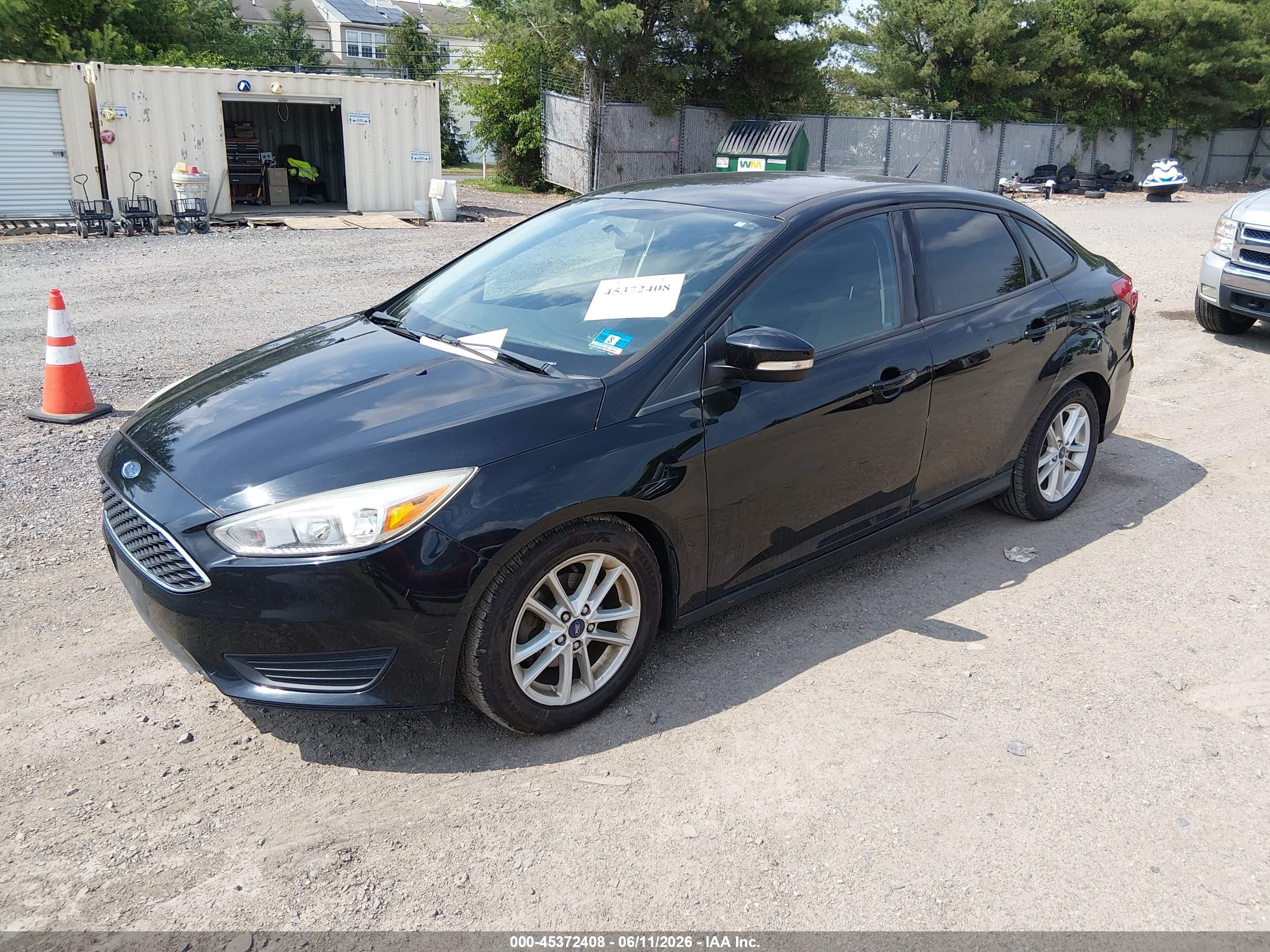 2016 Ford Focus Se Black vin: 1FADP3F22GL317994