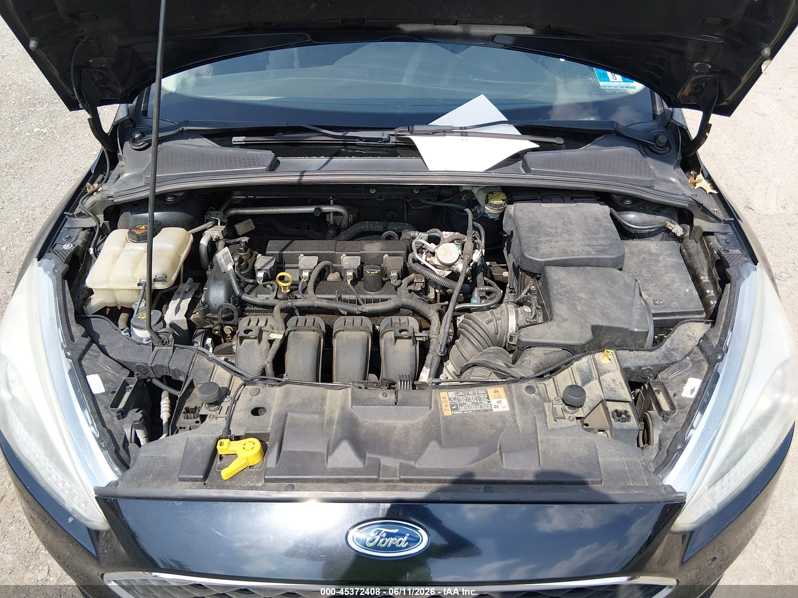 2016 Ford Focus Se Black vin: 1FADP3F22GL317994
