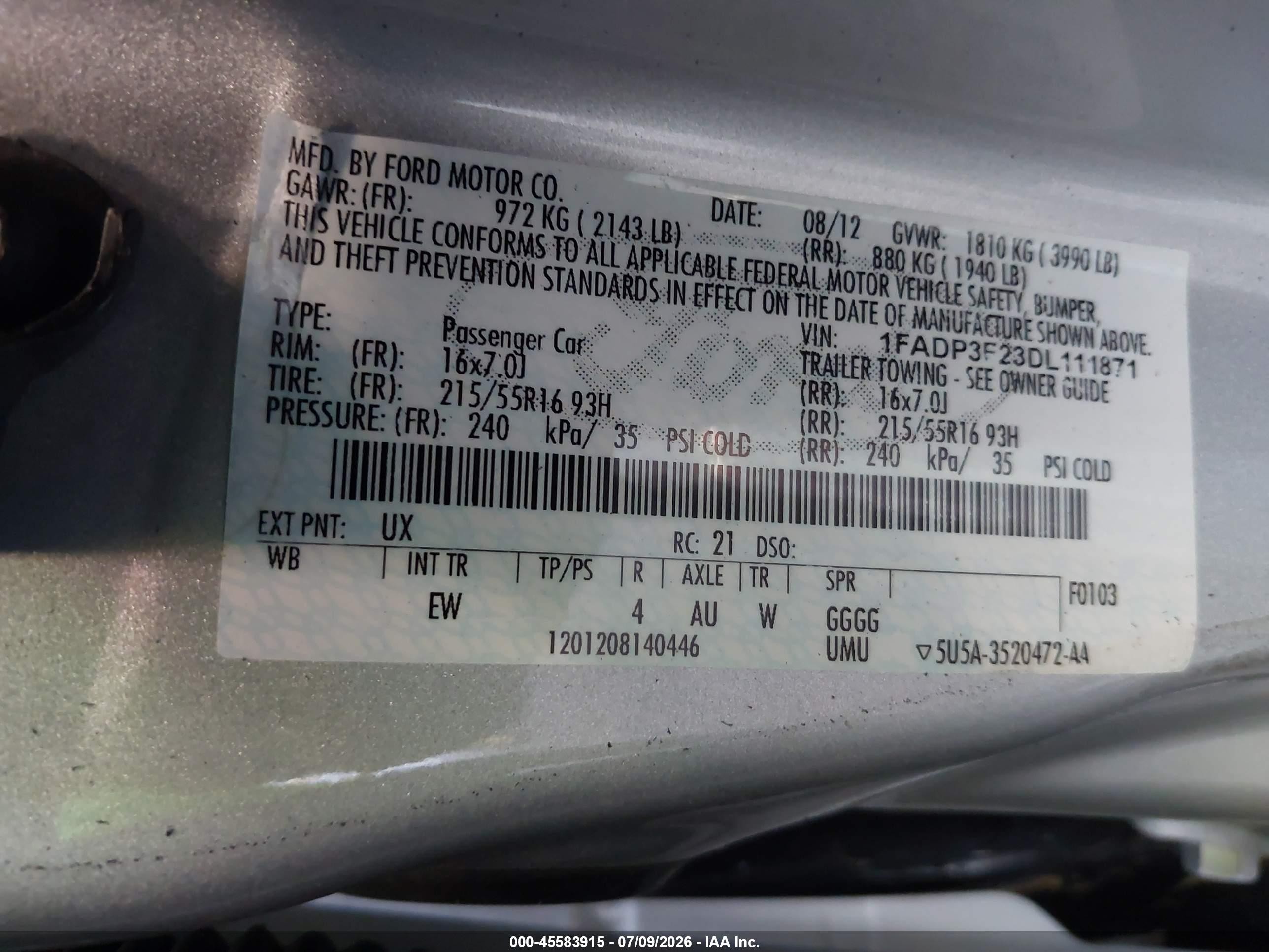 2013 Ford Focus Se Silver vin: 1FADP3F23DL111871