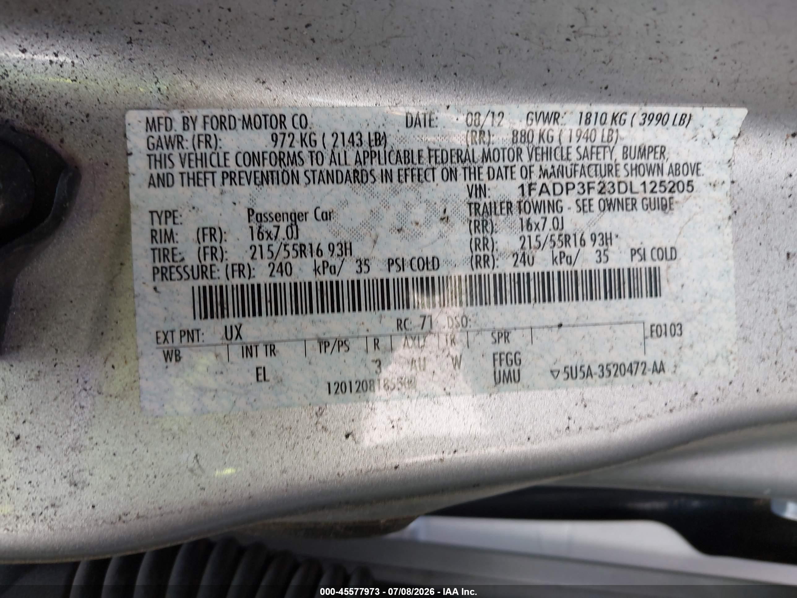 2013 Ford Focus Se Silver vin: 1FADP3F23DL125205