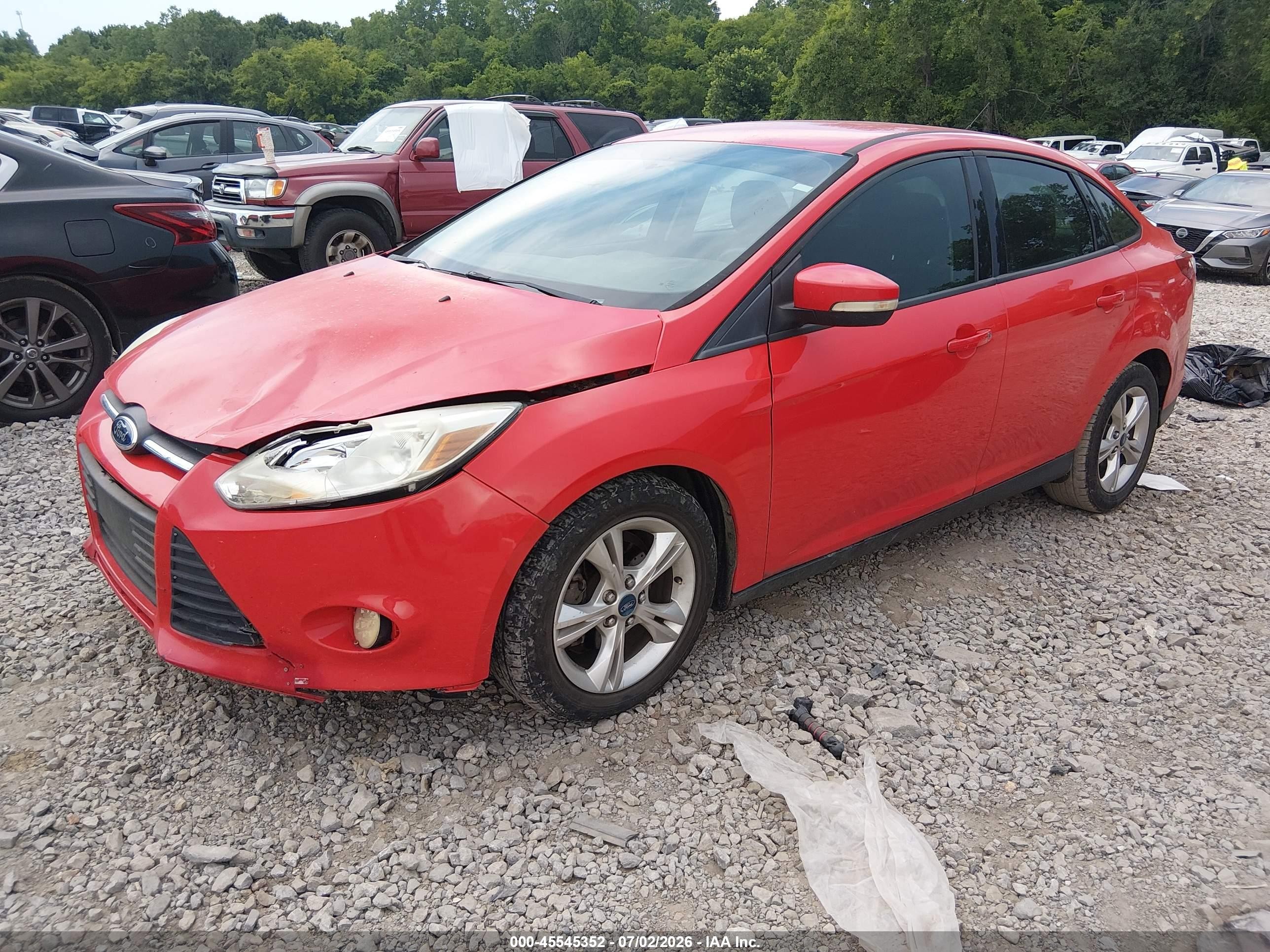 2013 Ford Focus Se Red vin: 1FADP3F23DL139489