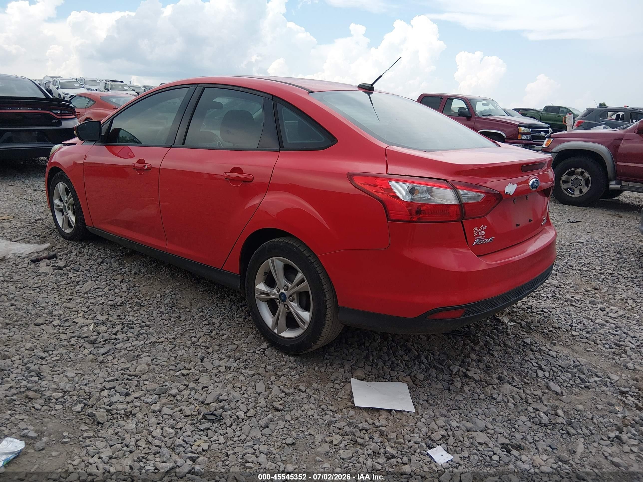 2013 Ford Focus Se Red vin: 1FADP3F23DL139489