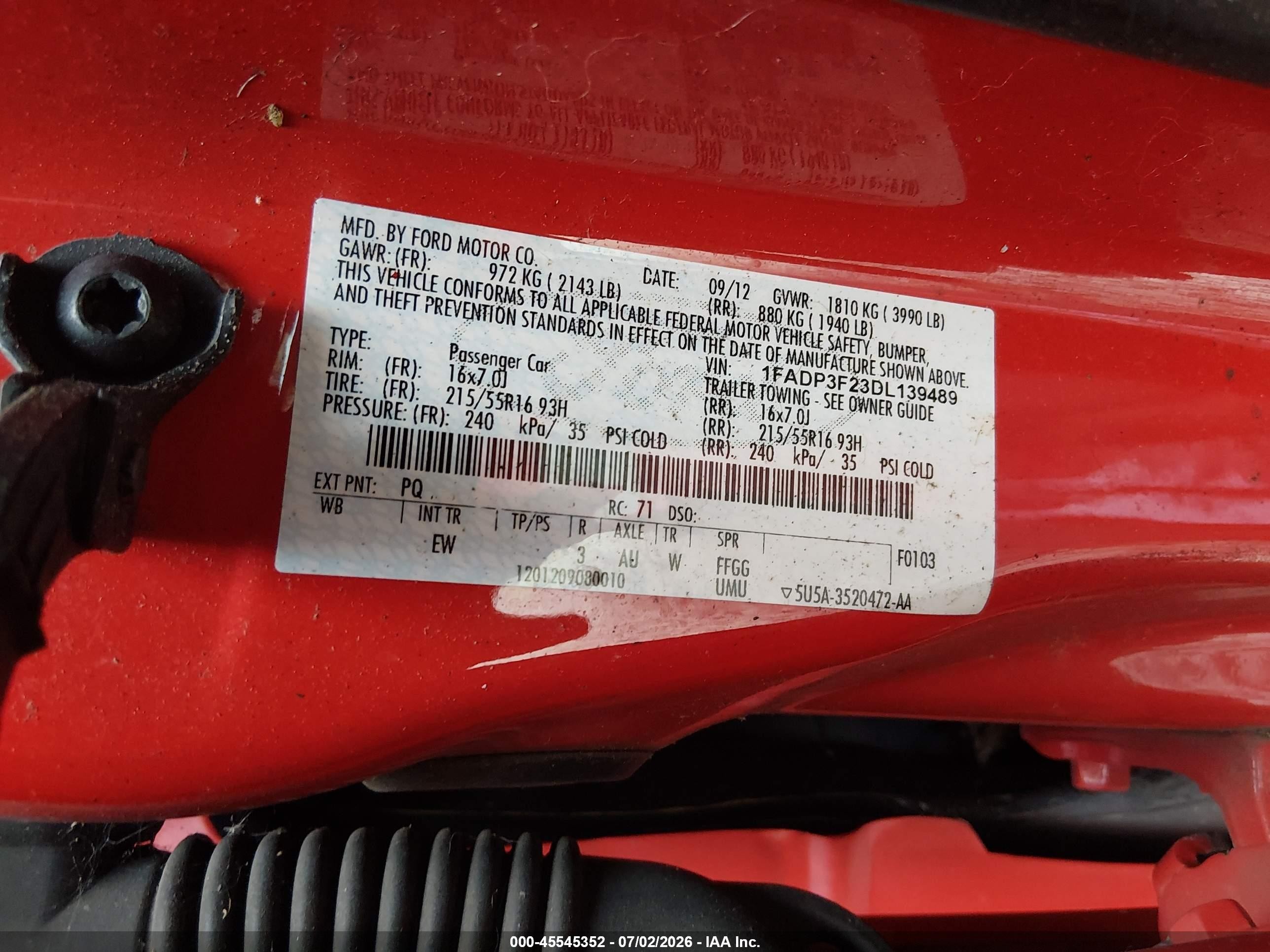 2013 Ford Focus Se Red vin: 1FADP3F23DL139489