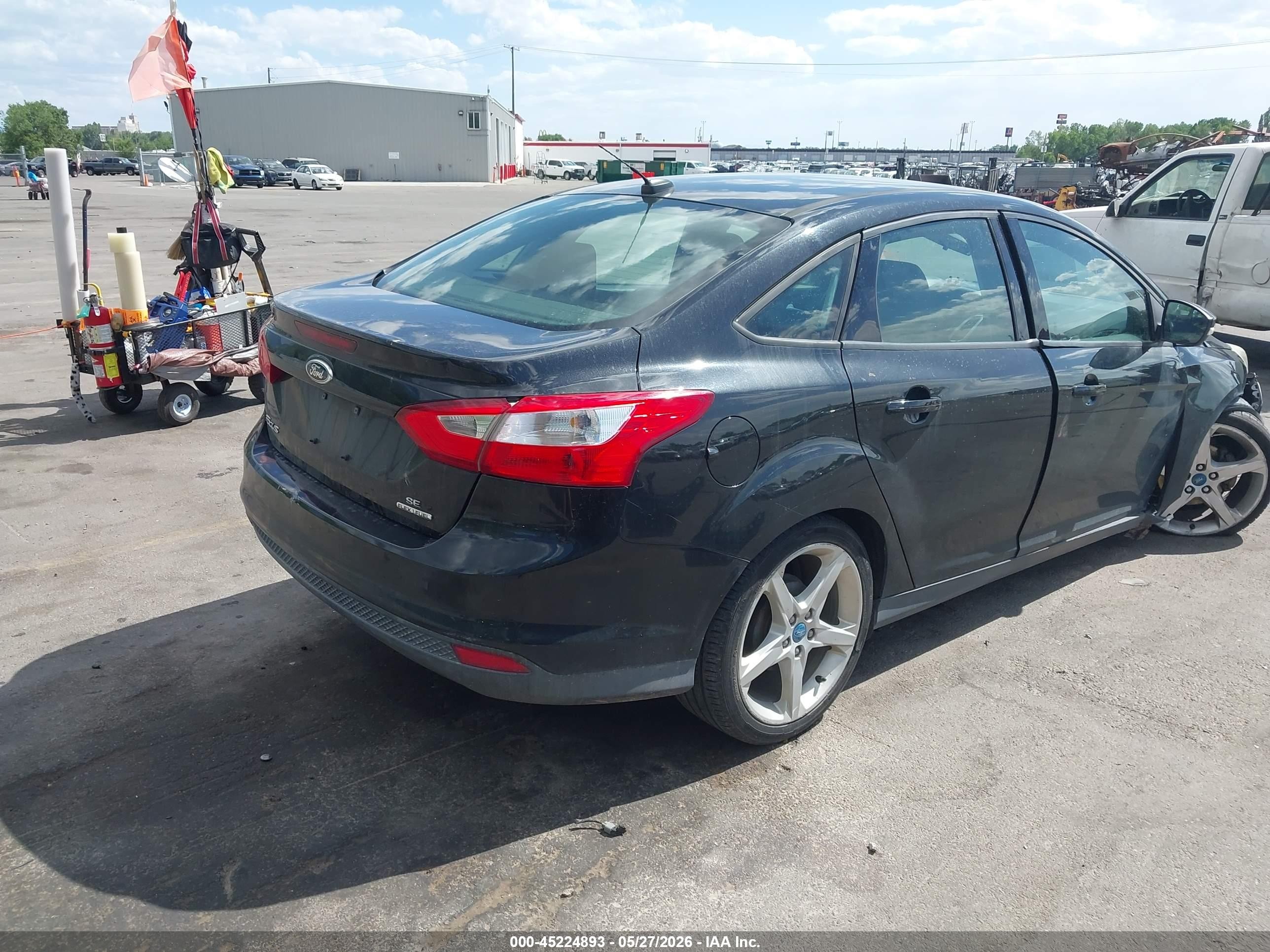 2013 Ford Focus Se Black vin: 1FADP3F23DL195058