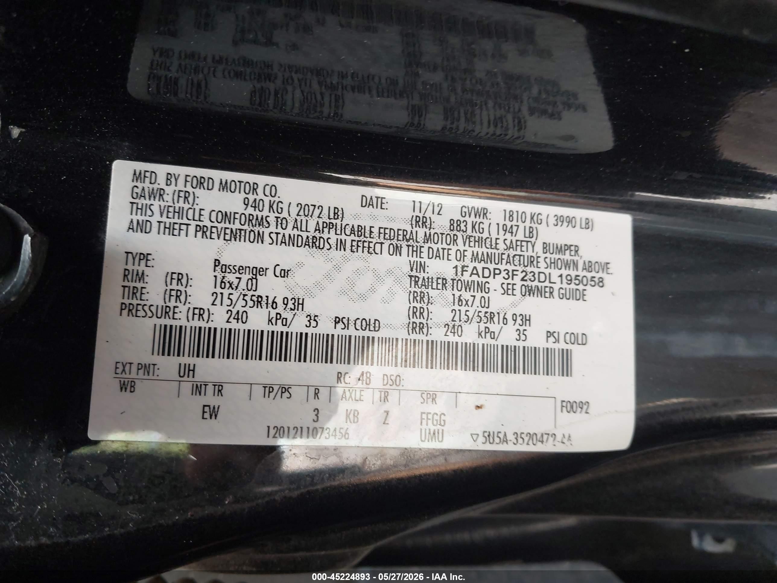 2013 Ford Focus Se Black vin: 1FADP3F23DL195058