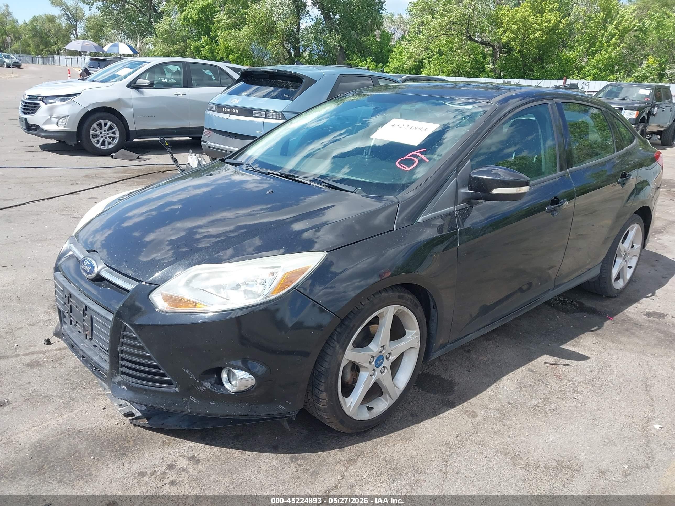 2013 Ford Focus Se Black vin: 1FADP3F23DL195058