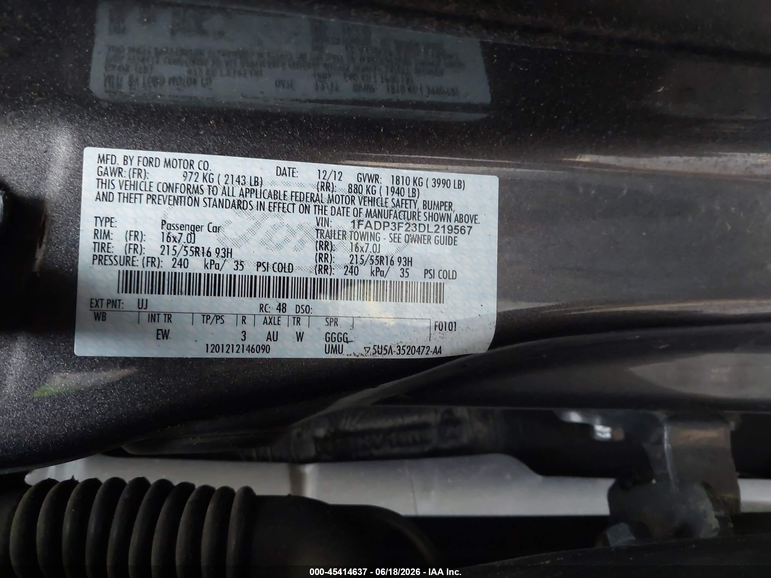 2013 Ford Focus Se Gray vin: 1FADP3F23DL219567