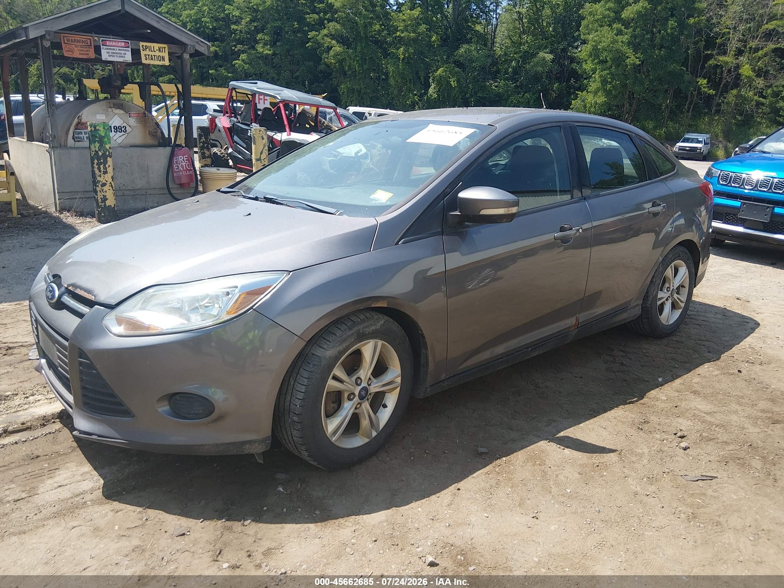 2013 Ford Focus Se Gray vin: 1FADP3F23DL258076