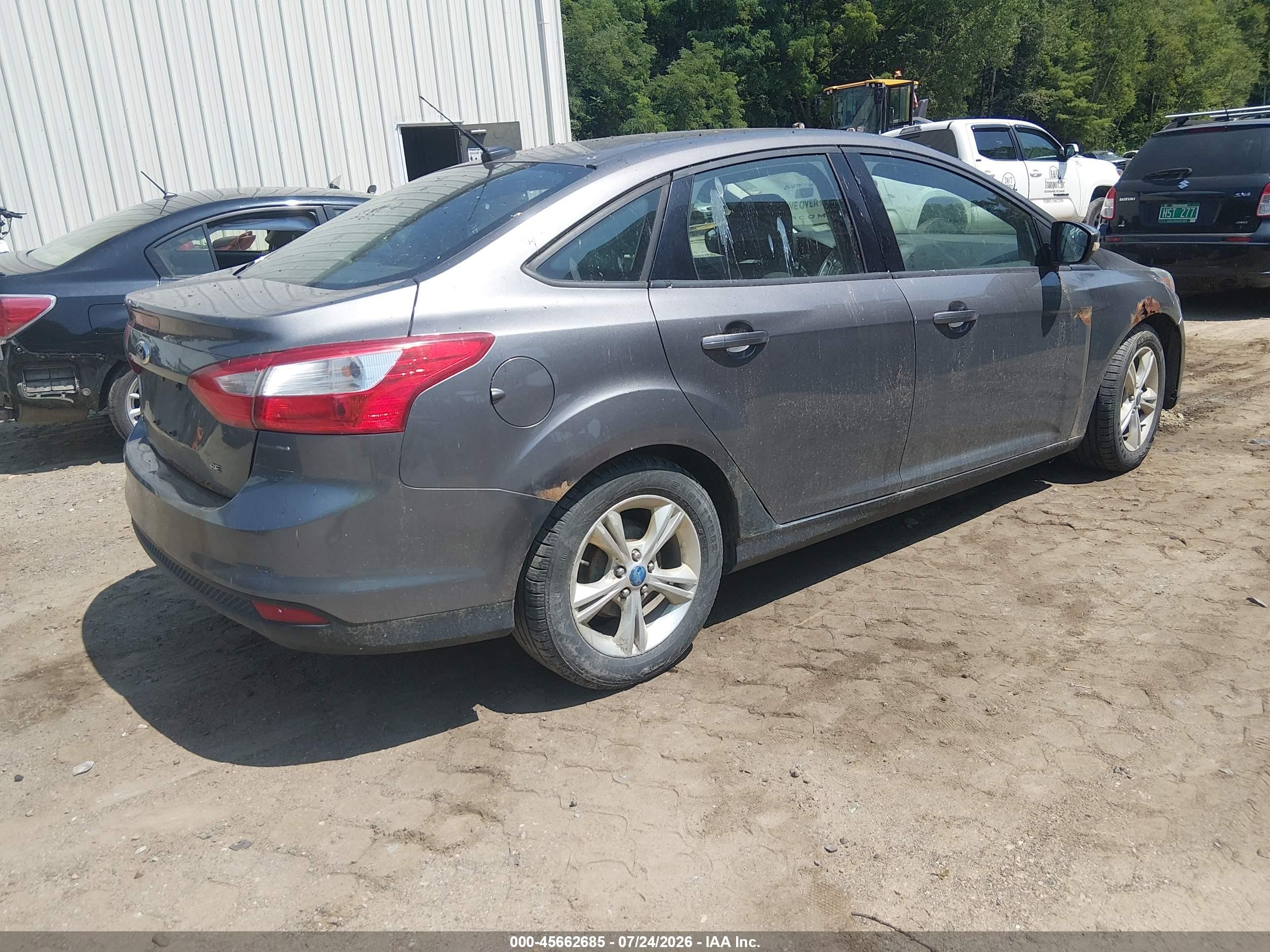 2013 Ford Focus Se Gray vin: 1FADP3F23DL258076