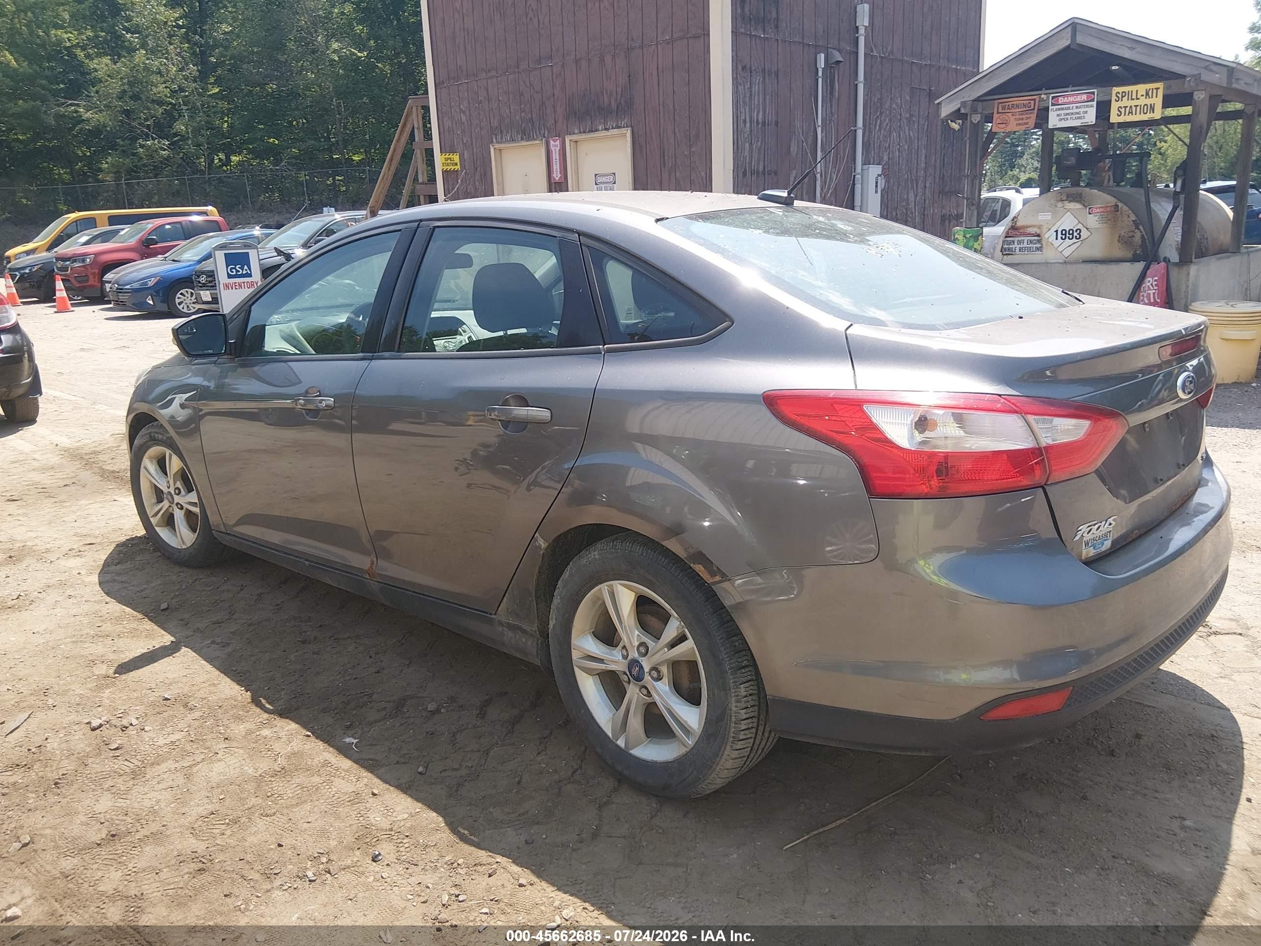 2013 Ford Focus Se Gray vin: 1FADP3F23DL258076