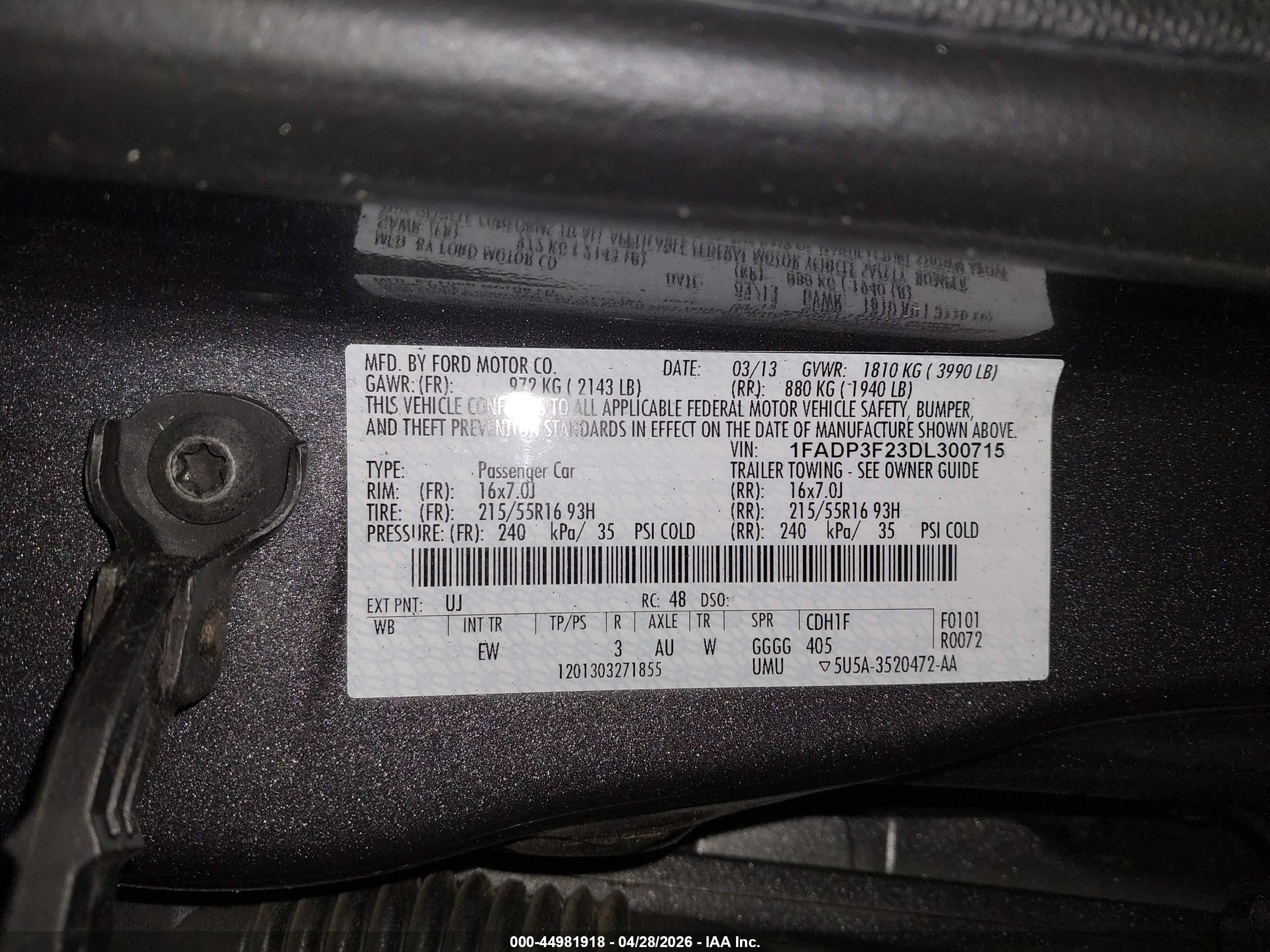 2013 Ford Focus Se Gray vin: 1FADP3F23DL300715