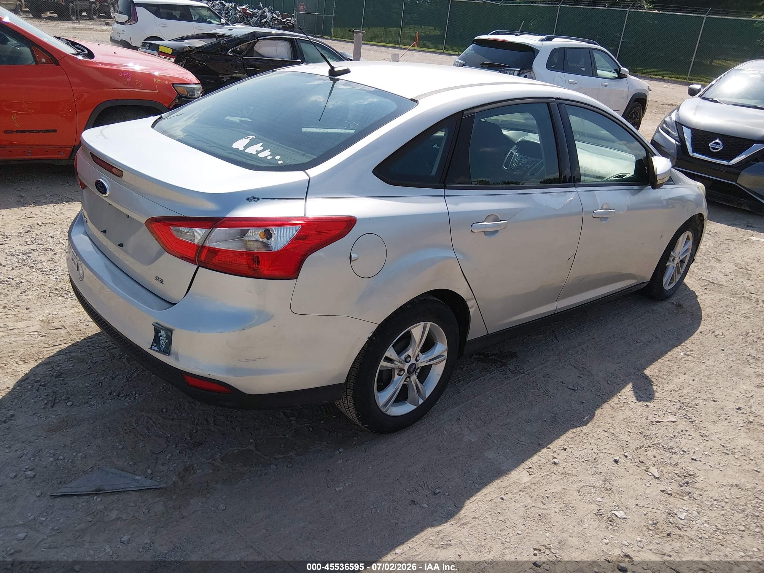 2013 Ford Focus Se Silver vin: 1FADP3F23DL354905