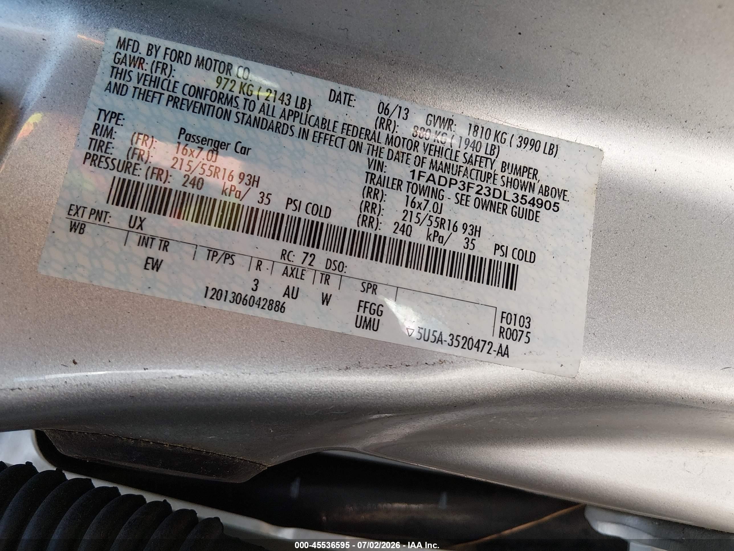 2013 Ford Focus Se Silver vin: 1FADP3F23DL354905
