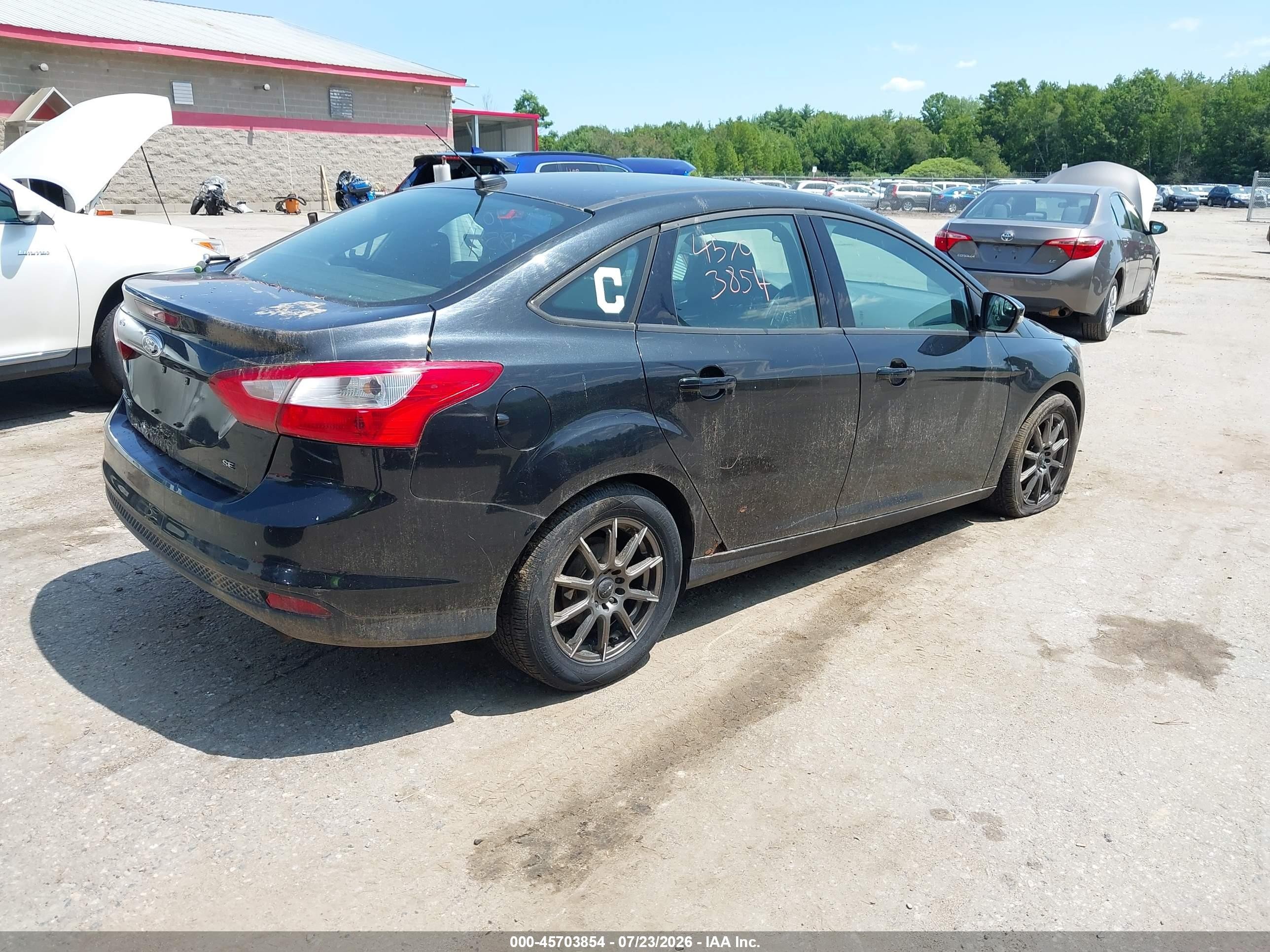 2013 Ford Focus Se Black vin: 1FADP3F23DL367931