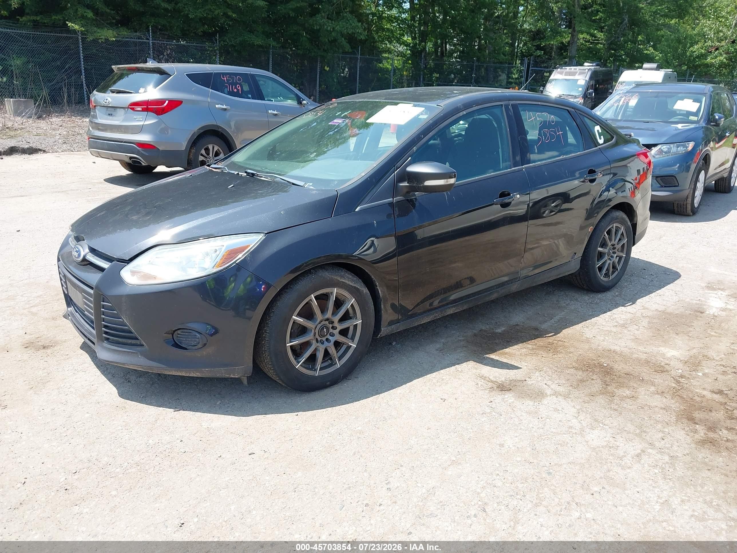 2013 Ford Focus Se Black vin: 1FADP3F23DL367931