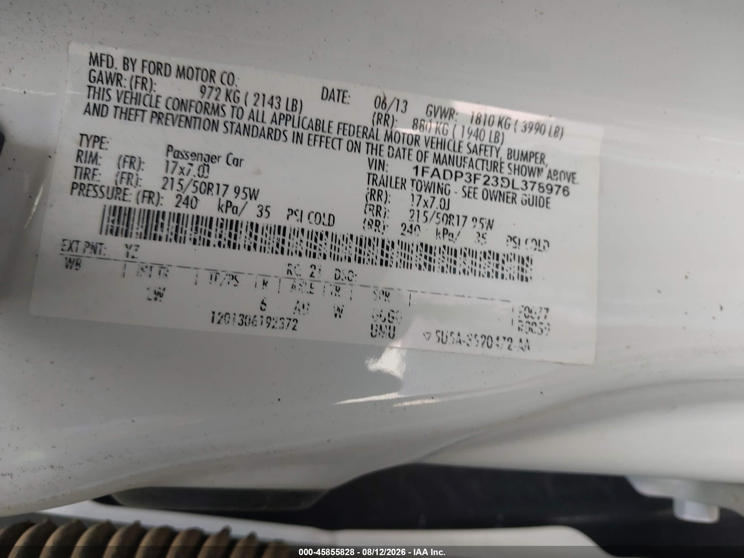 2013 Ford Focus Se White vin: 1FADP3F23DL378976